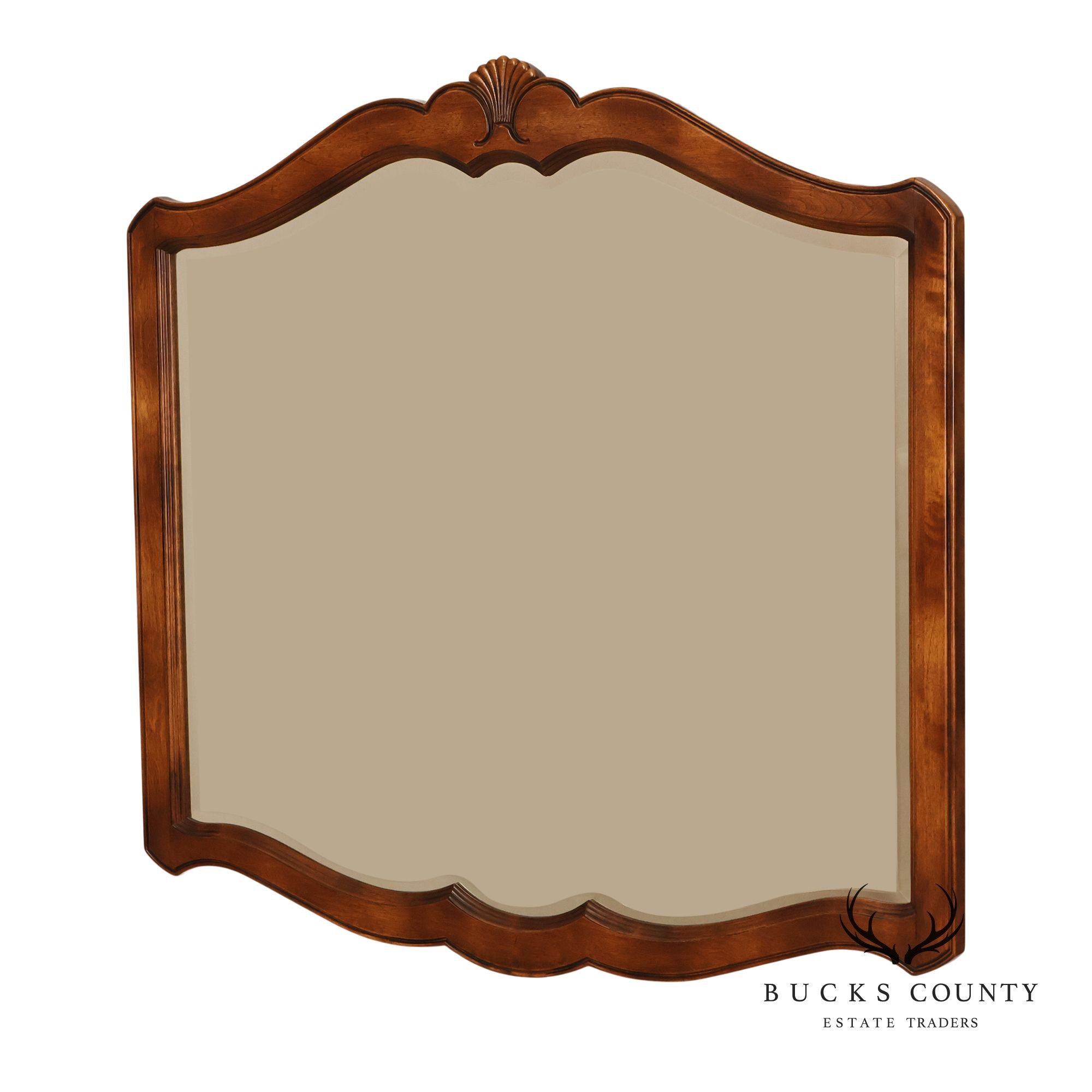 Ethan Allen Country French Collection Maple And Birchwood Beveled  Mirror