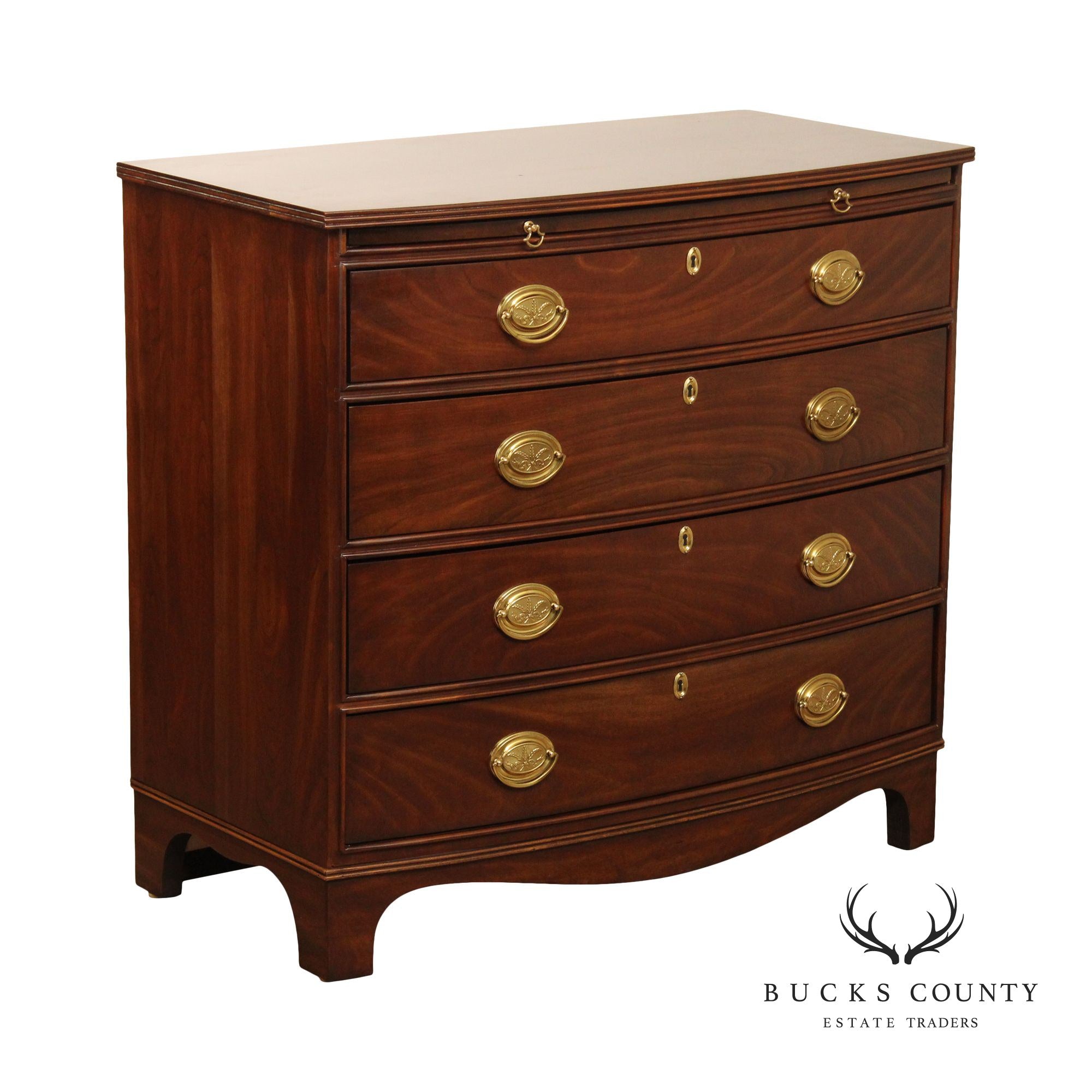 Harden Hepplewhite Cherry Bow Front Chest of Drawers,