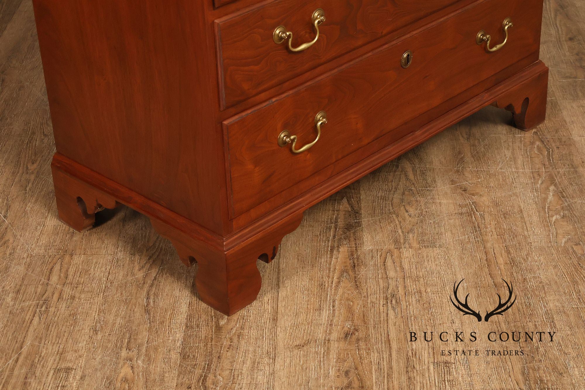 David T. Harring Chippendale Style Walnut Two Piece Jackson Press