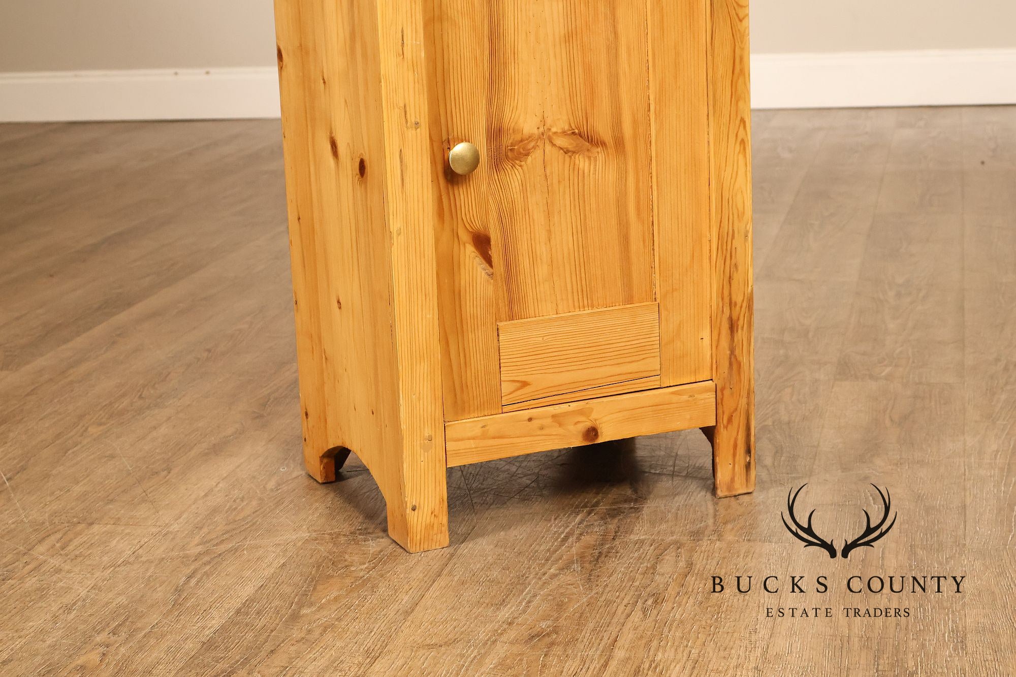 Rustic Style Pair of Pine Single Drawer Nightstands