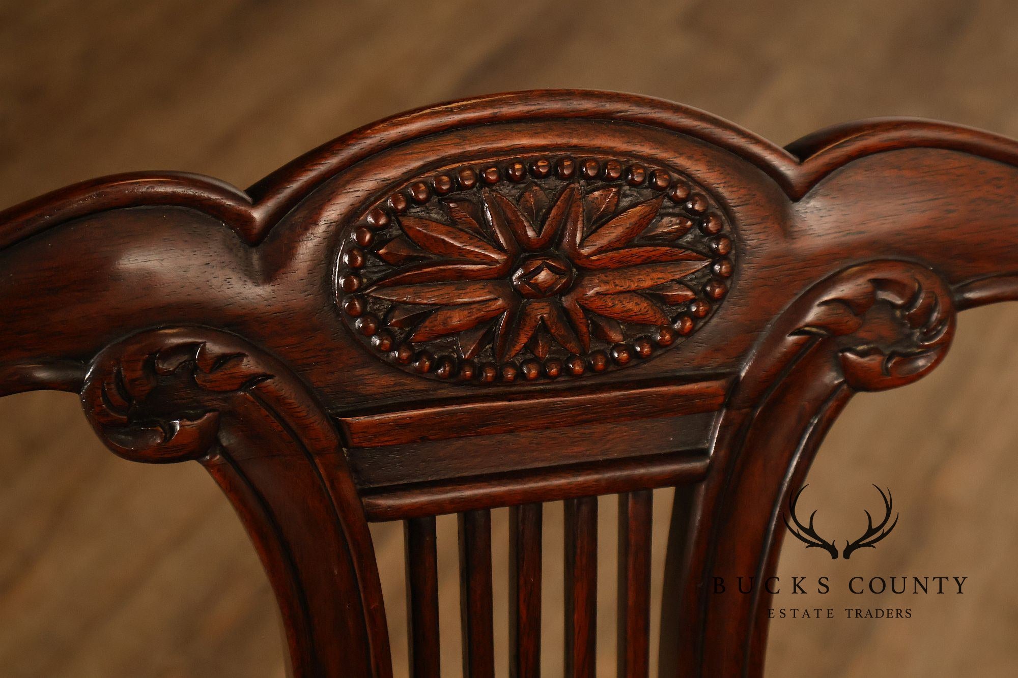 Henkel Harris Mahogany Set Of Eight Lyre Back Dining Chairs