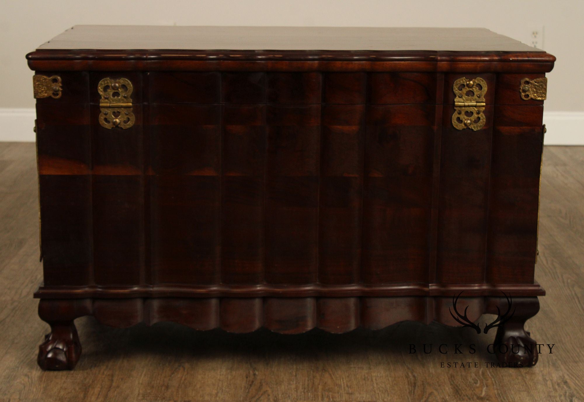 Colonial Style Hardwood And Cedar Trousseau Chest