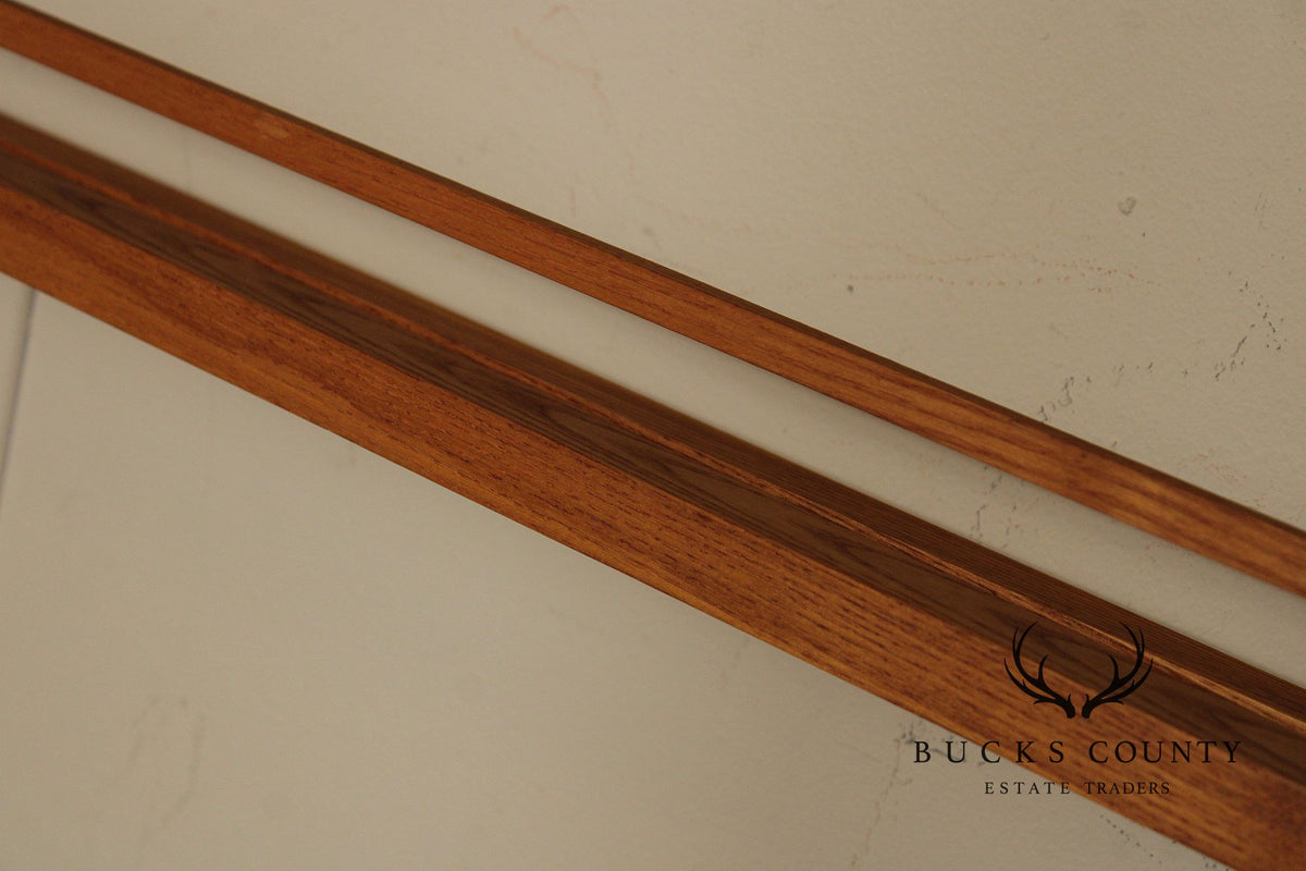 Mission Oak Arts And Crafts Pair Of Wall Mounted Bookshelves