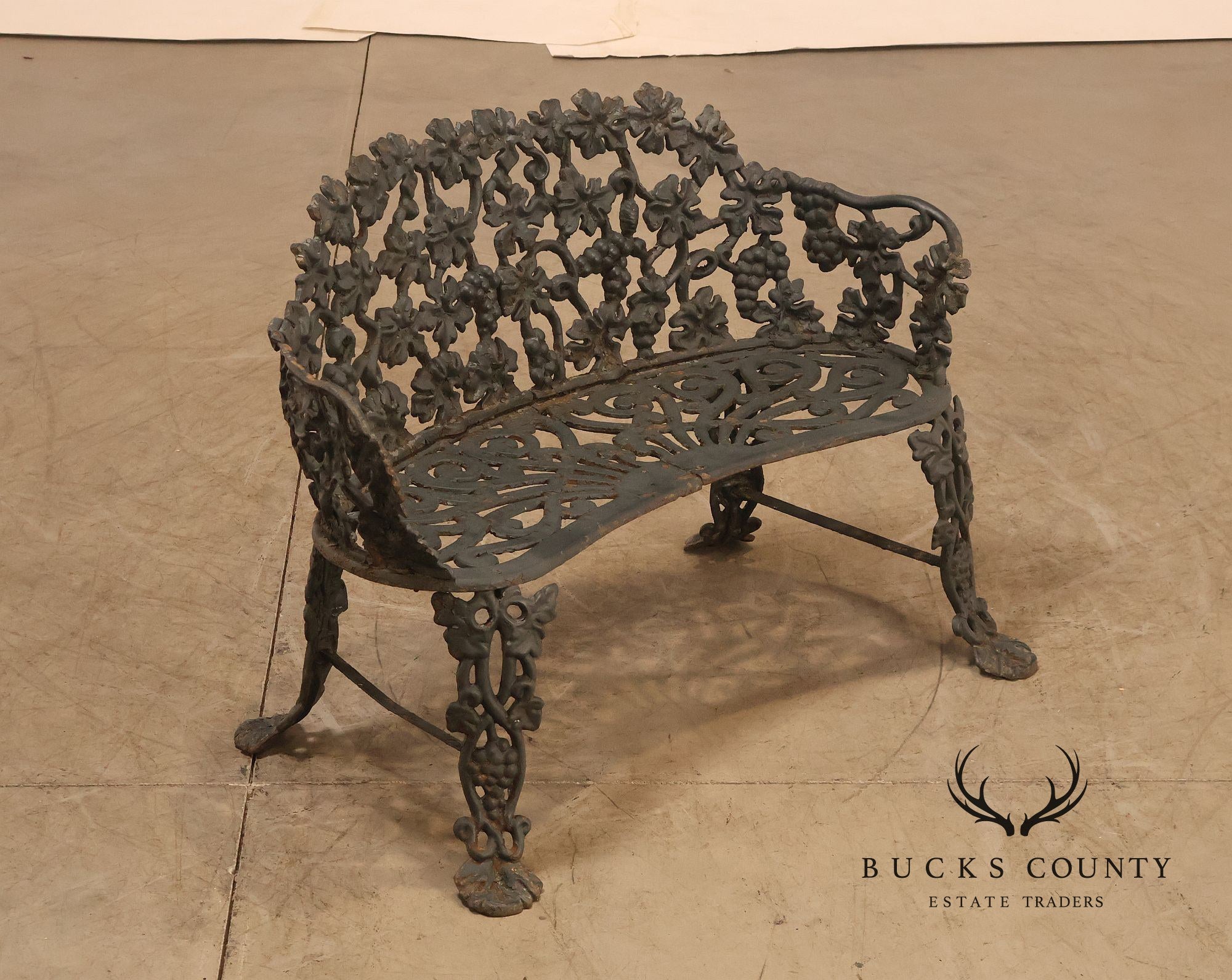 Antique Victorian Cast Iron Garden Bench