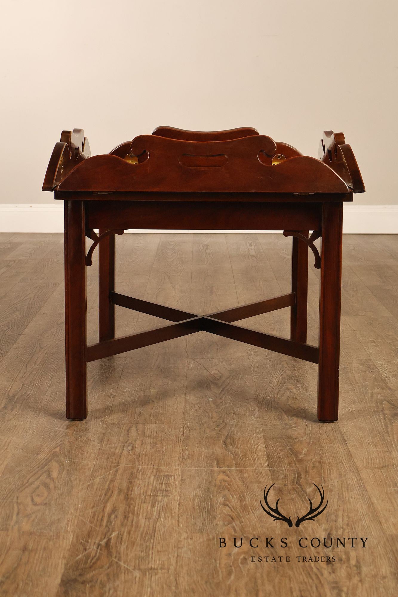 Chippendale Style Mahogany Butler's Tray Table