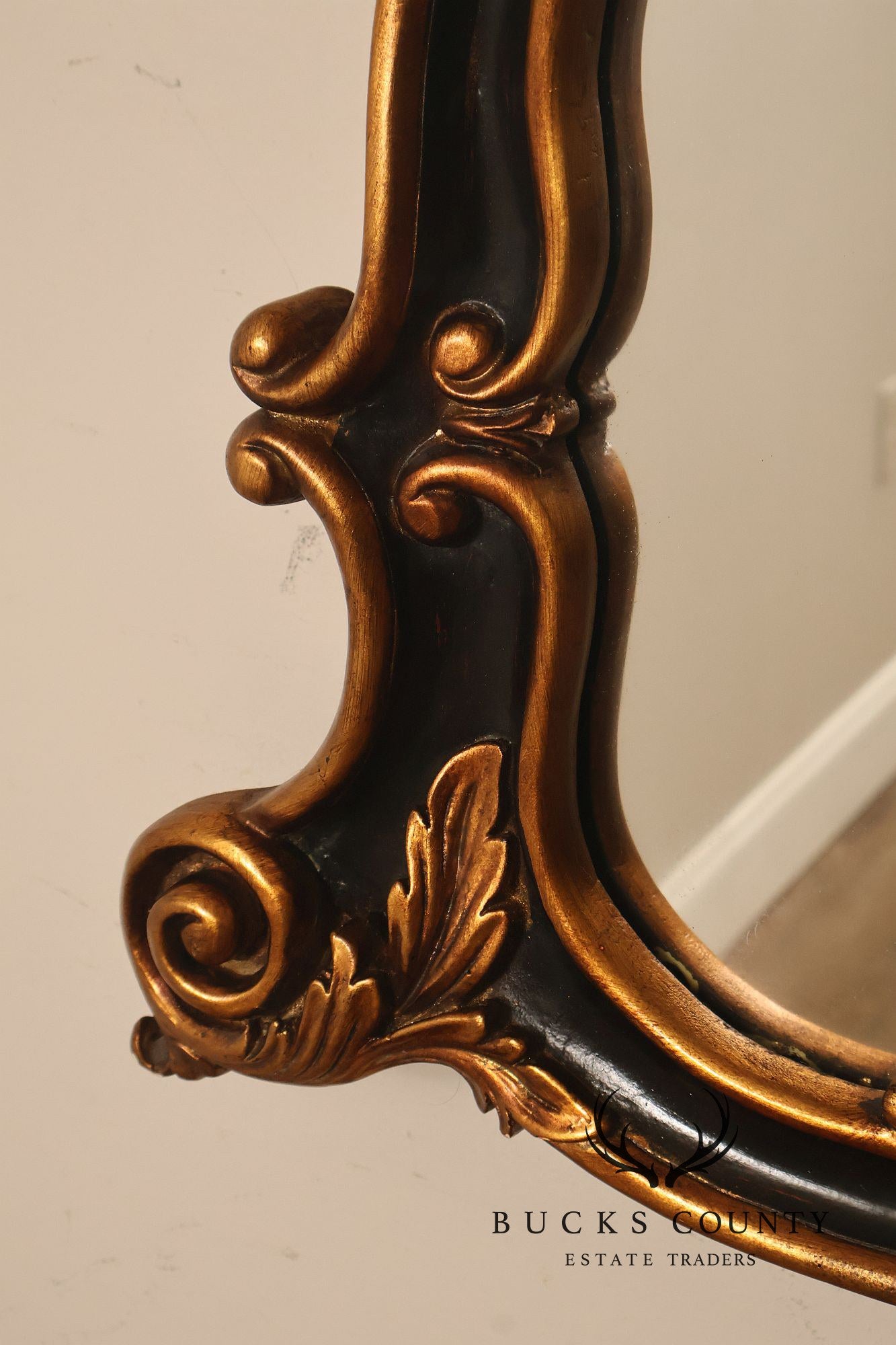 Rococo Style Large Carved Giltwood Wall Mirror