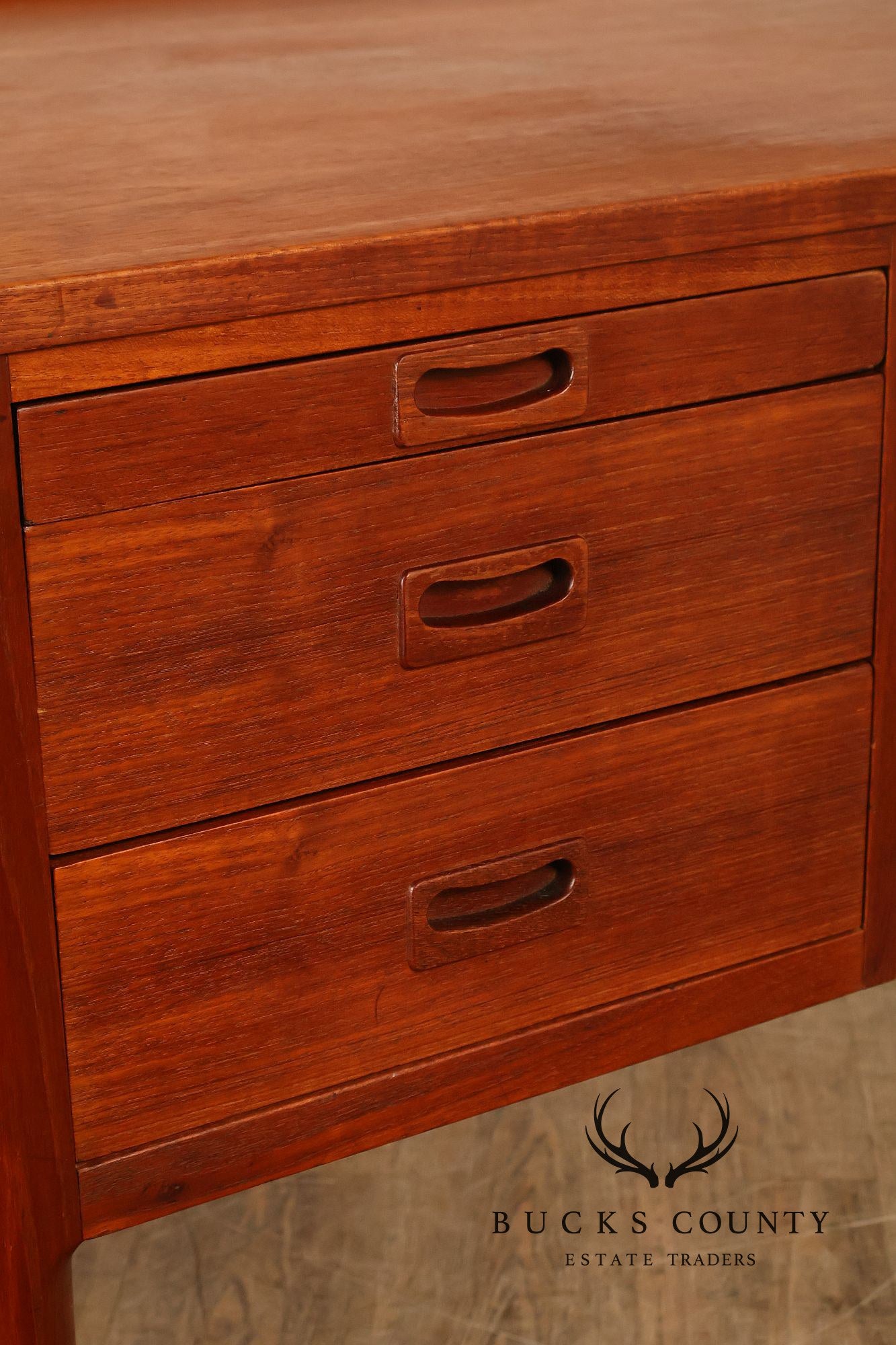 Danish Modern Teak Executive Writing Desk