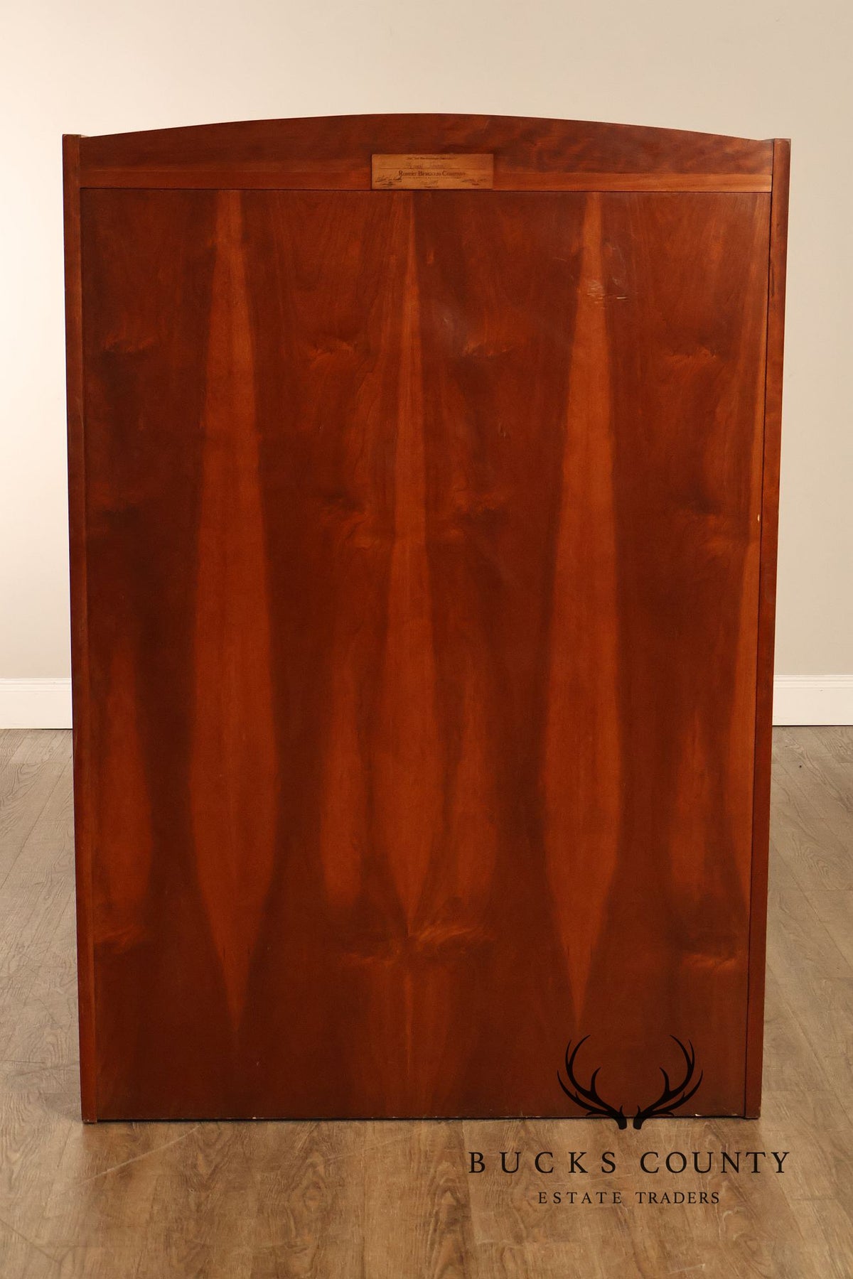 Robert Bergelin Company Custom Arts And Crafts Cherry Glass Door Bookcase Cabinet