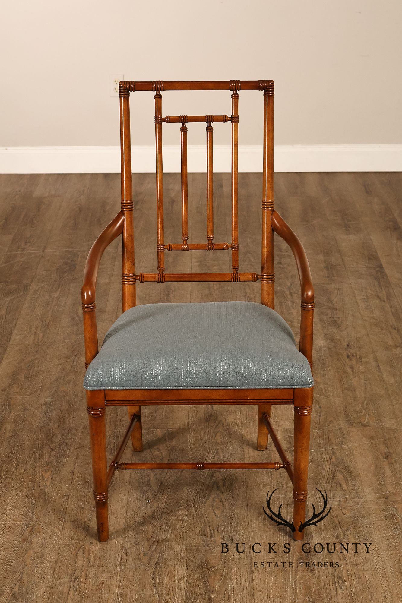 Drexel Heritage Vintage Set of Six Faux Bamboo Dining Chairs