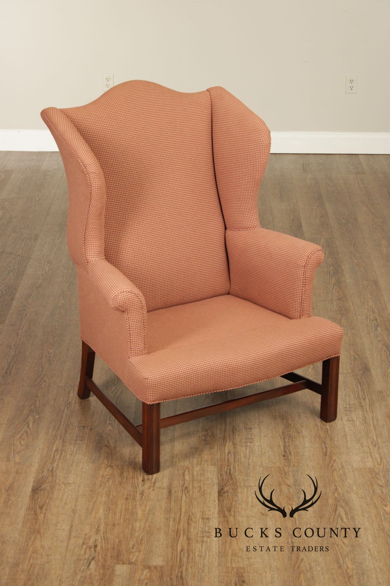 Kittinger Williamsburg Adaptation Pair of Mahogany Wing Chairs