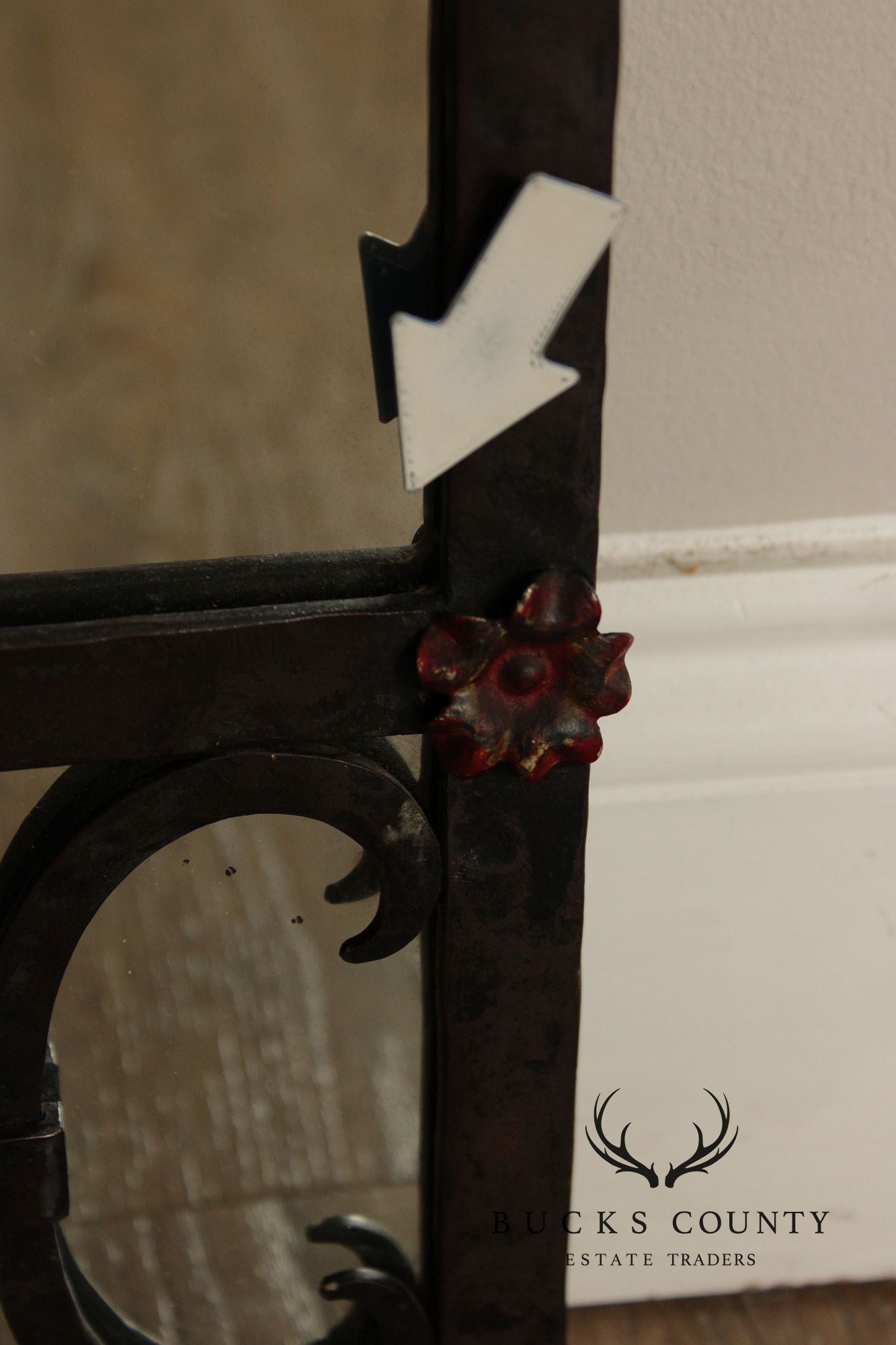 Spanish Colonial Style Wrought Iron Wall Mirror