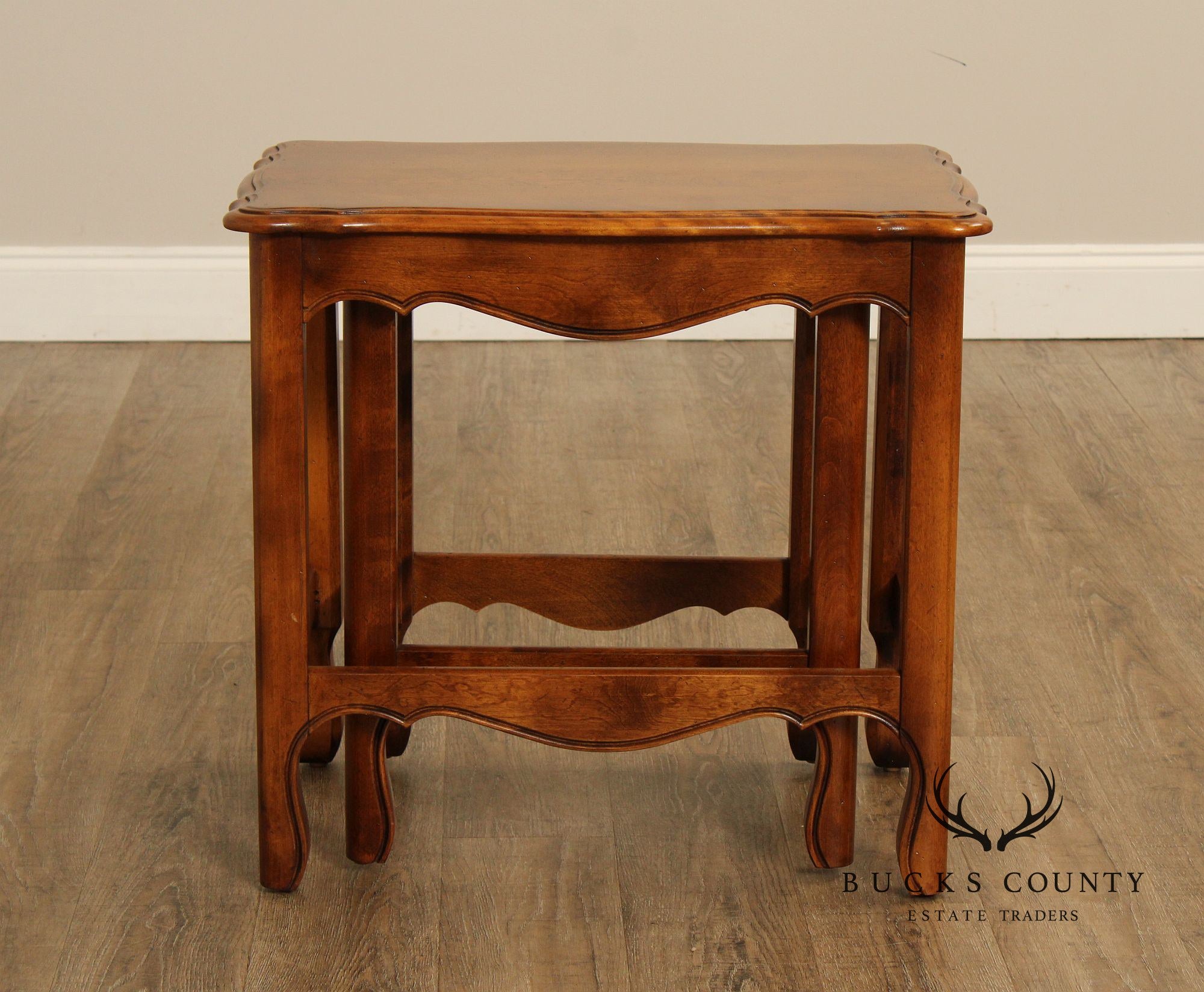 Ethan Allen French Country Style Maple Nesting Tables