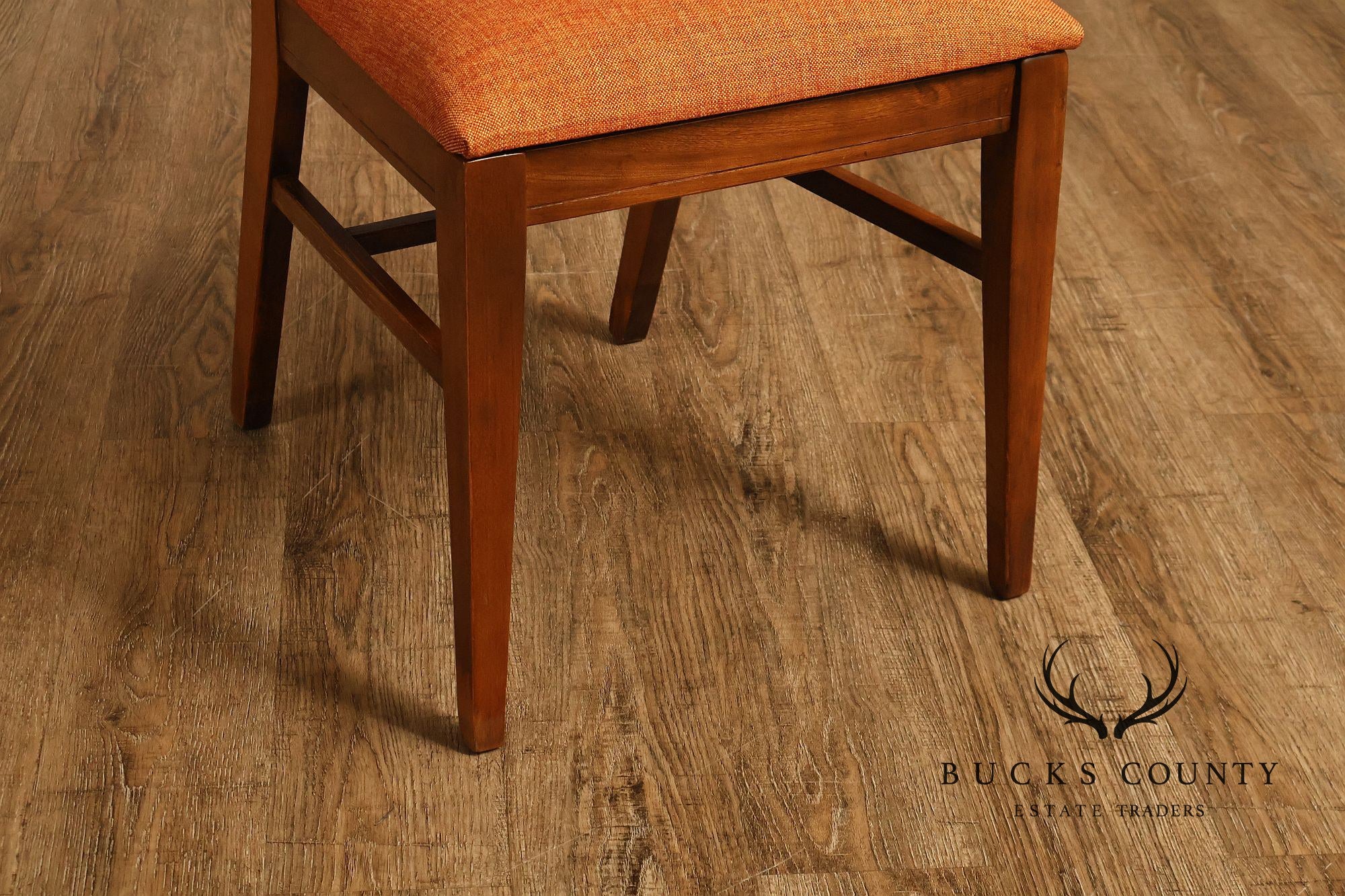 Mid Century Modern Set Of Four Walnut Dining Chairs