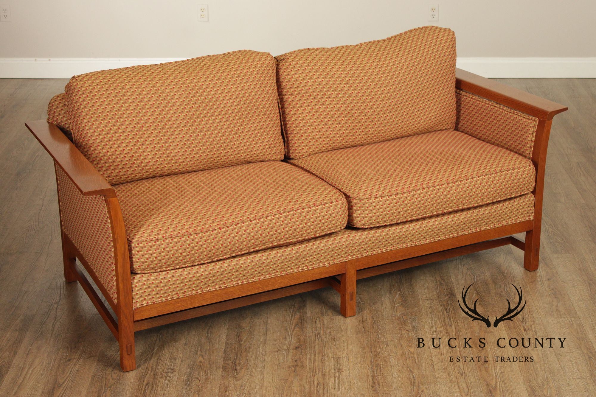 Stickley Mission Collection Oak Sofa With Loose Cushions