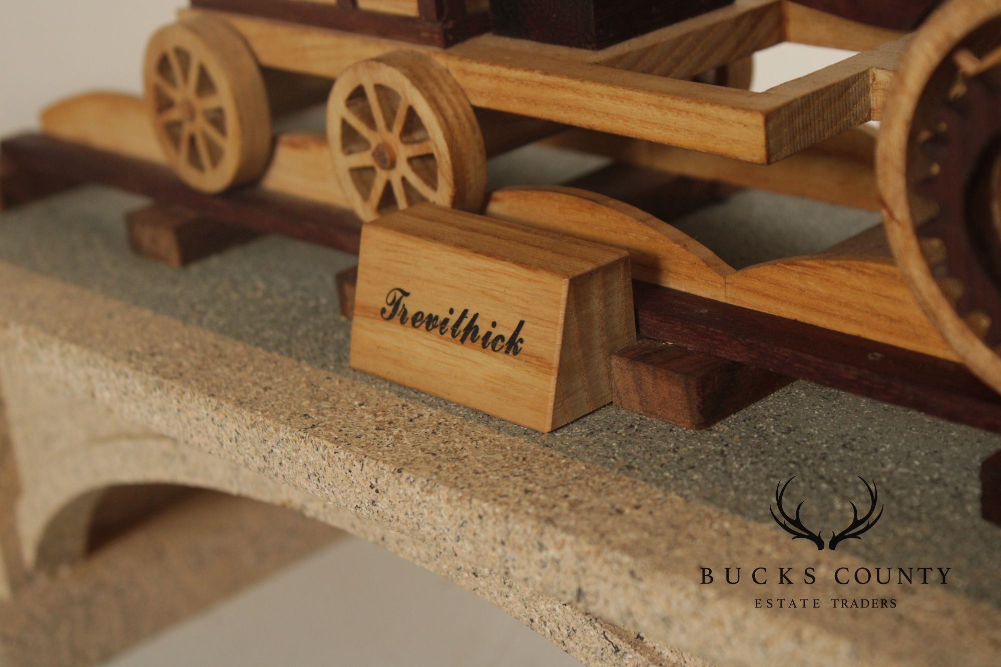 Philip Jacoby Carved Wood Model Train