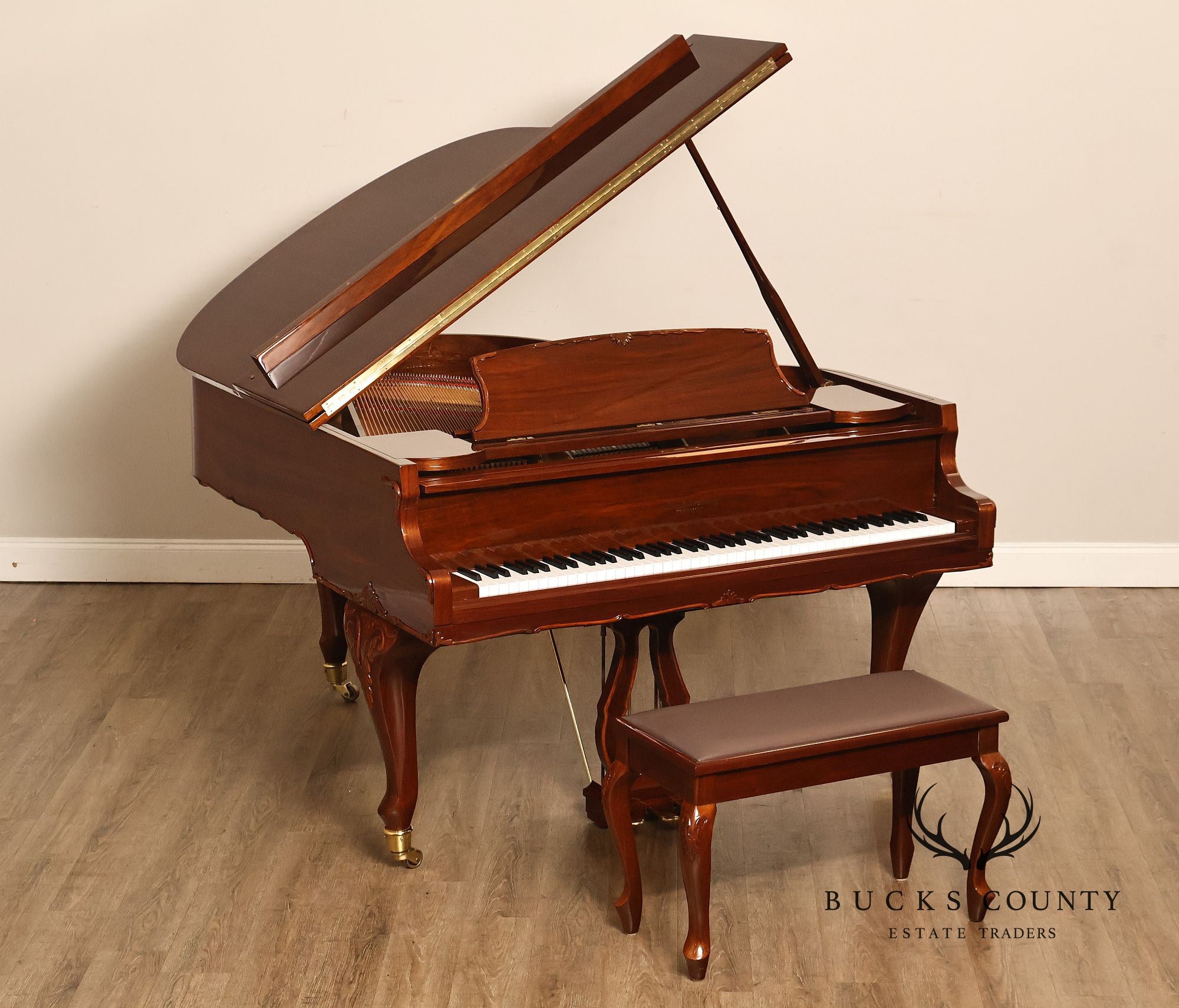 Otto Altenburg Rosewood Baby Grand Piano With Matching Duet Bench