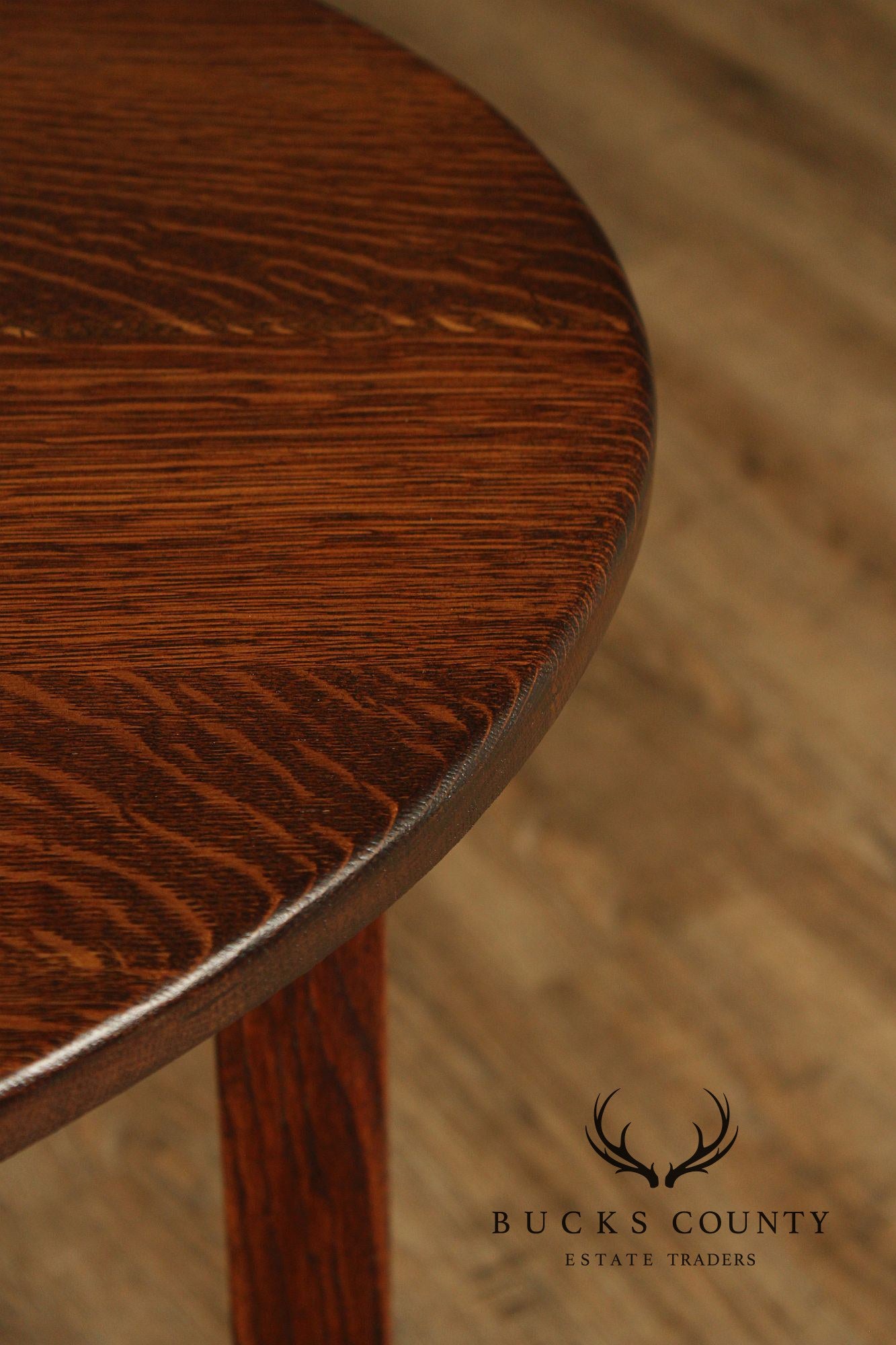 Antique Stickley Brothers Mission Oak Oval Lamp Table