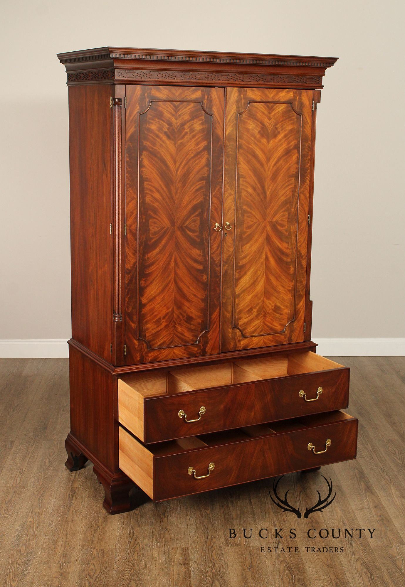 Henkel Harris Mahogany Entertainment Armoire