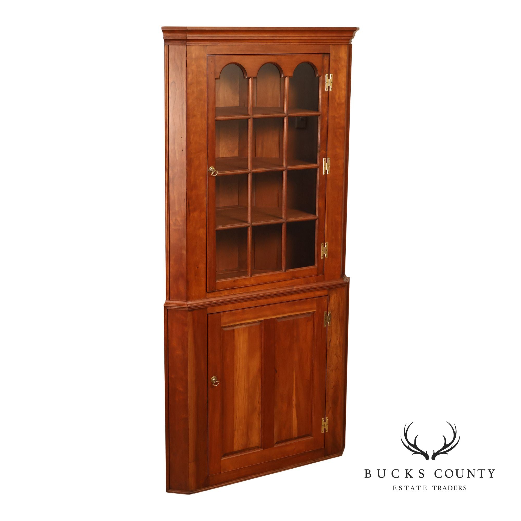 Federal Style Cherry Custom Quality Corner Cabinet