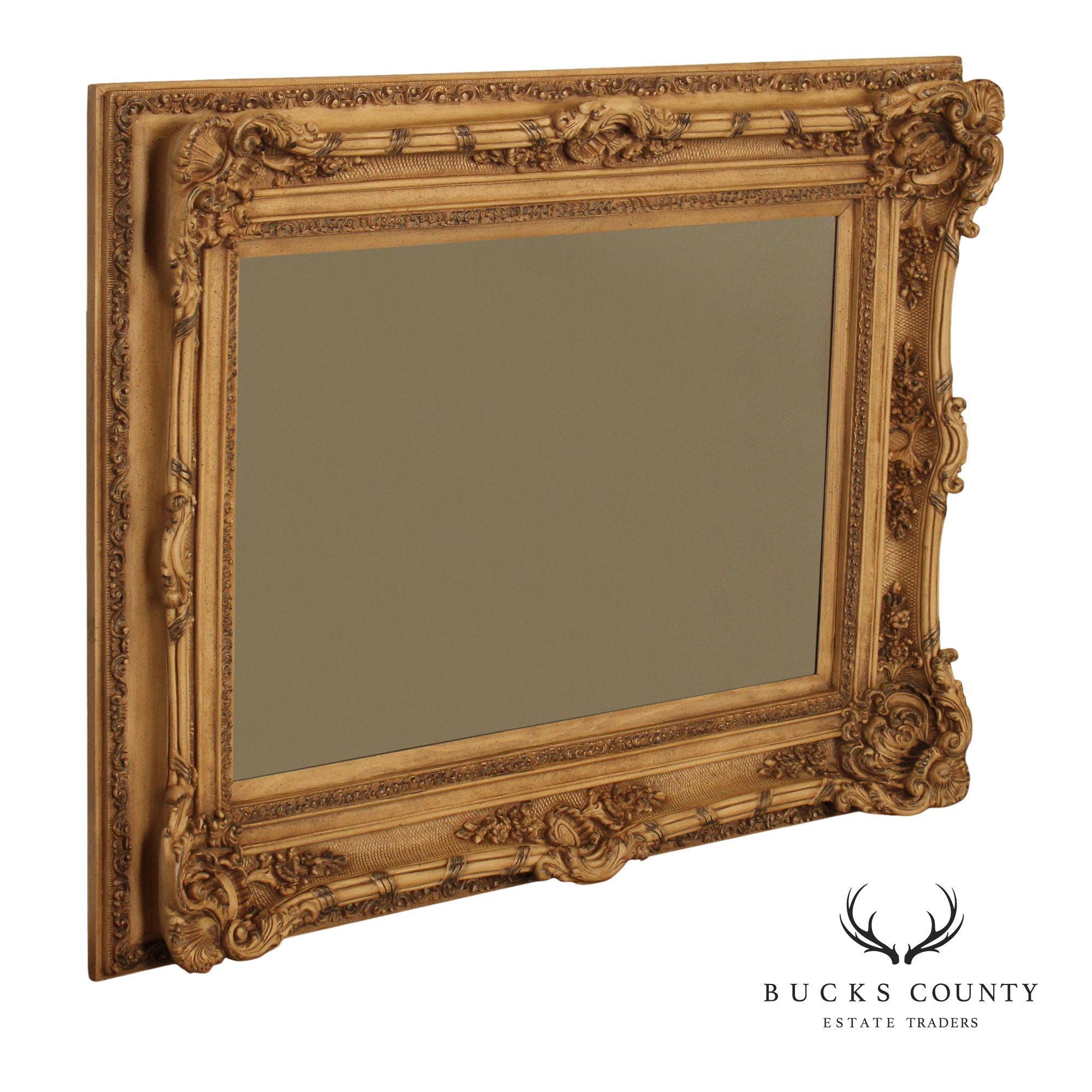 Timeless Reflections Baroque Style Gilt Framed Wall Mirror