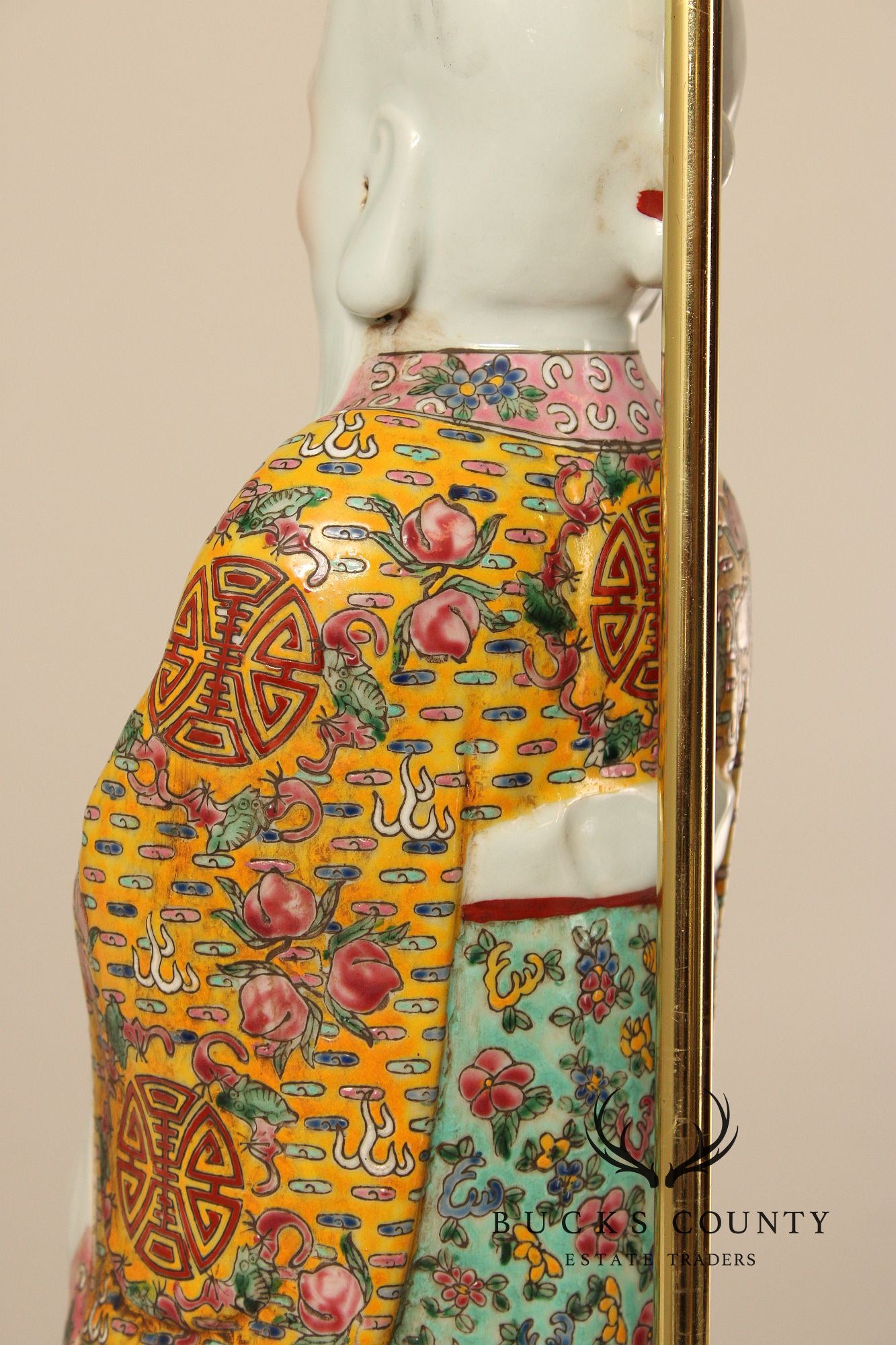 Chinese Immortal Porcelain Table Lamp