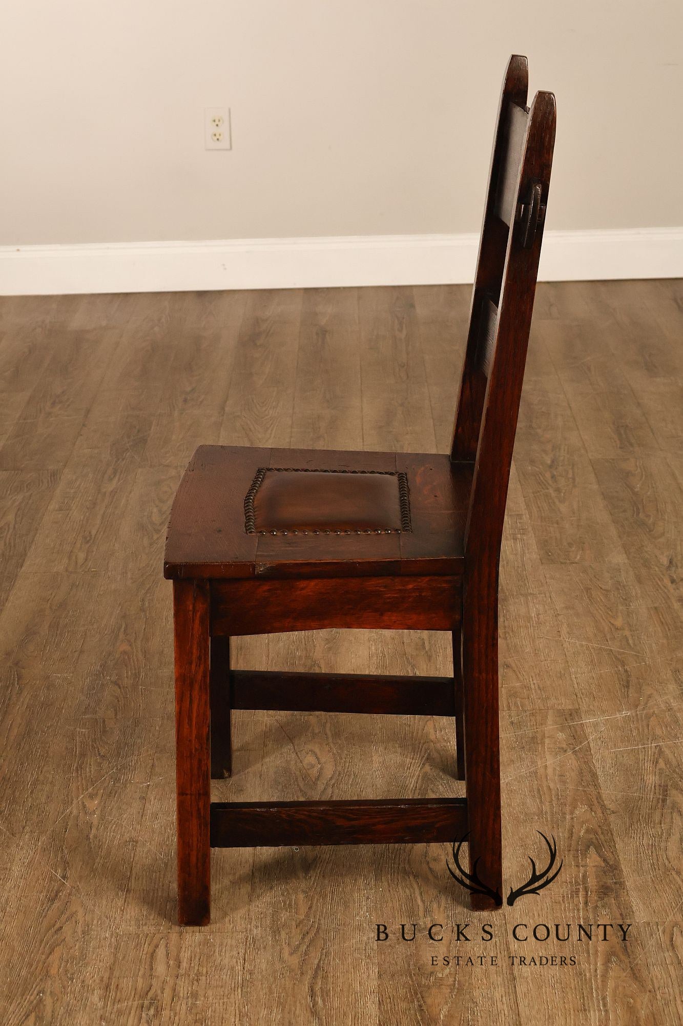 Gustav Stickley Antique Oak Rabbit Ear #1291 Dining Chair