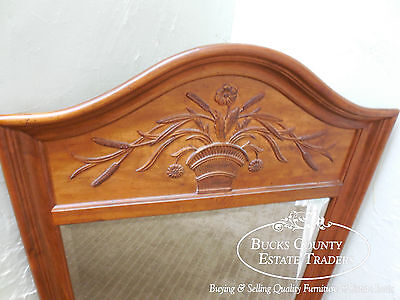 Ethan Allen Country French Carved Trumeau Mirror