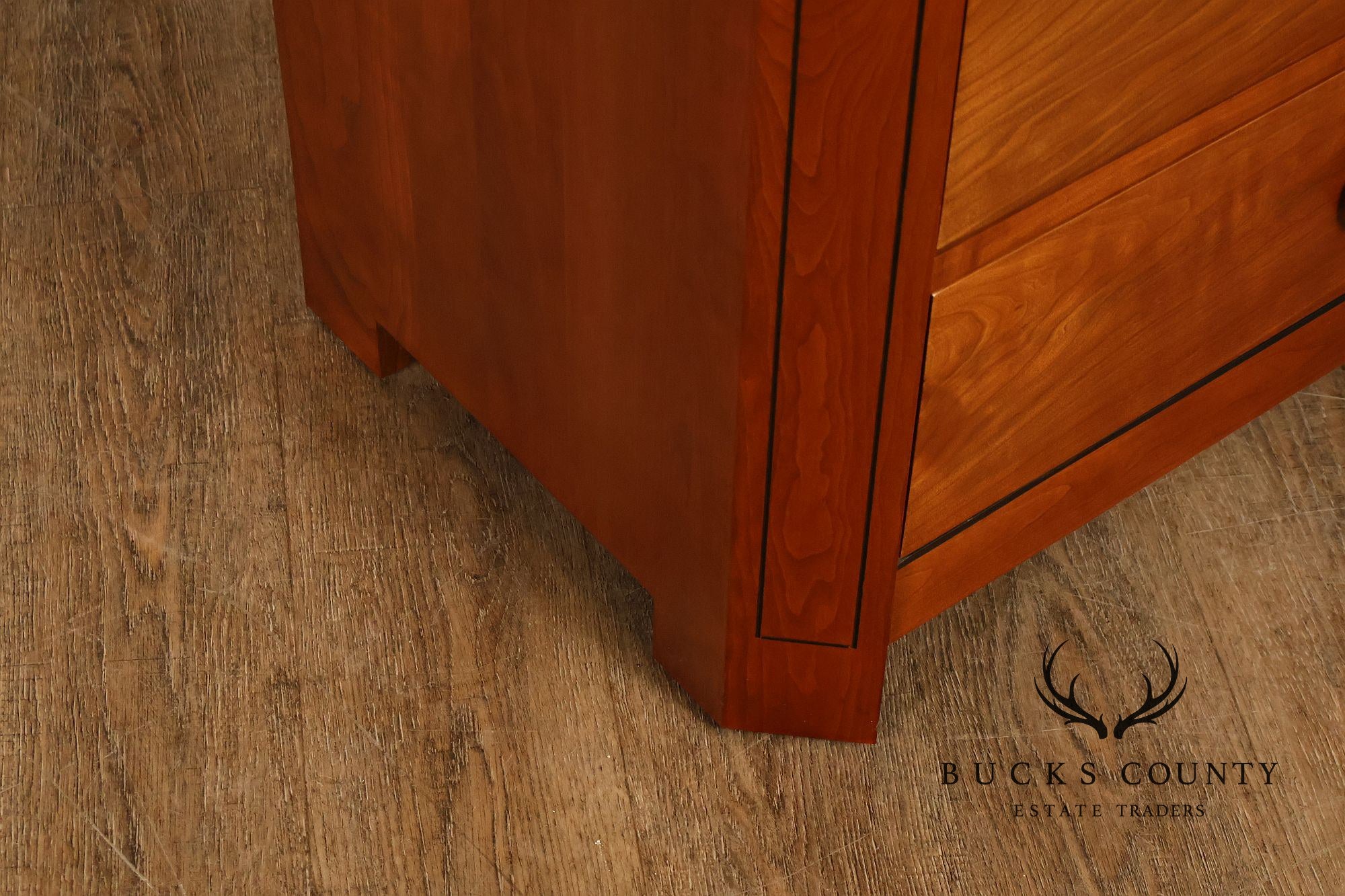 Stickley 21st Century Collection Pair of Granite Top Cherry Nightstands