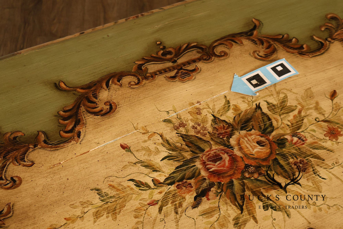 Lane Italian Rococo Style Painted Writing Desk