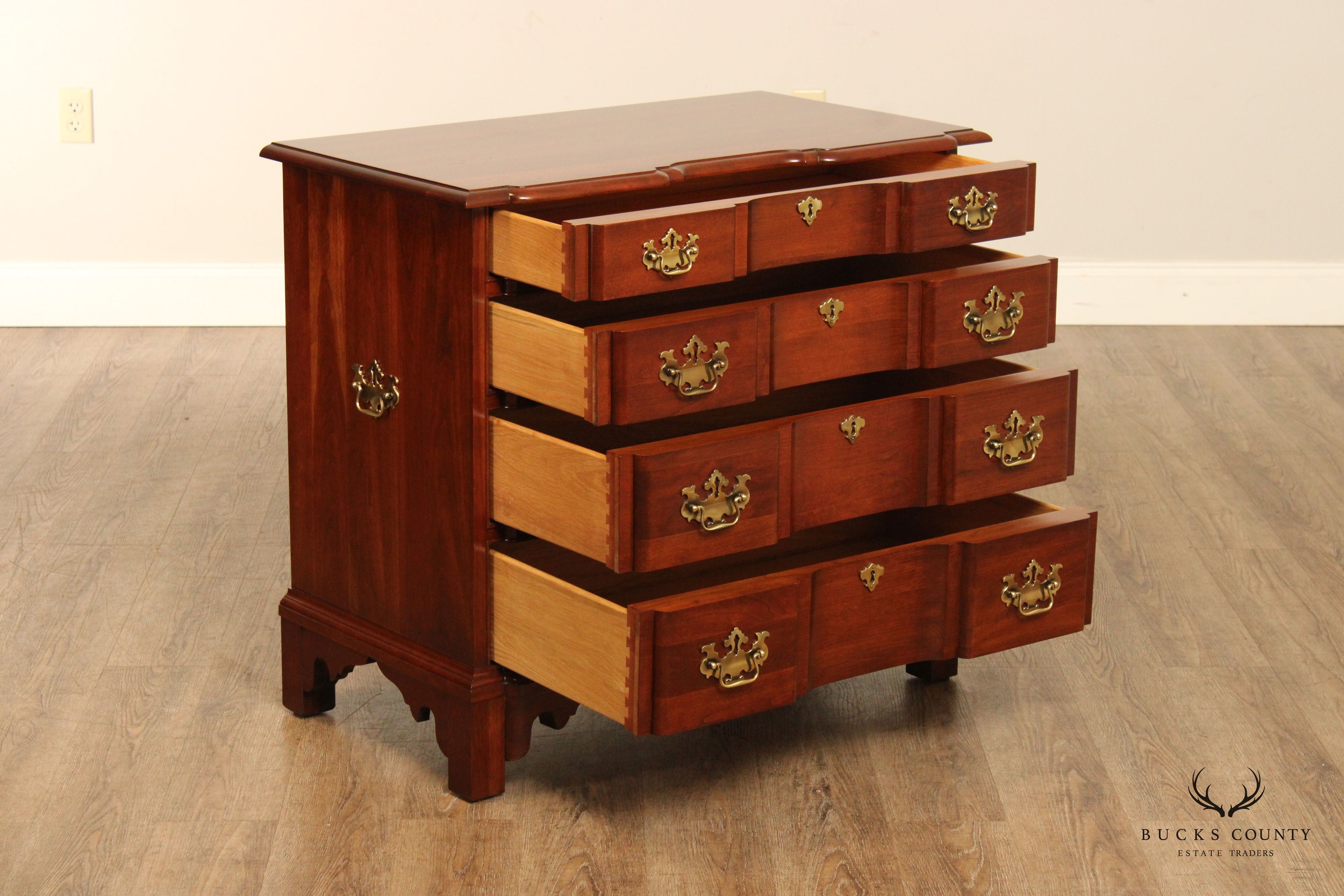 Pennsylvania House Chippendale Style Cherry Blockfront Chest of Drawers