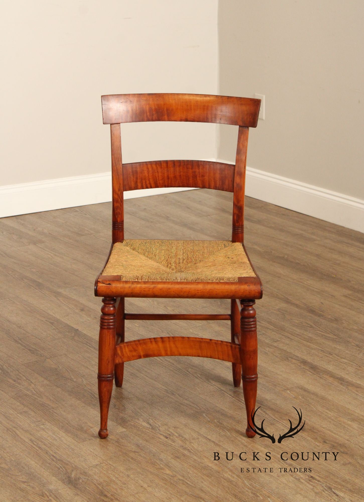 Antique American Tiger Maple Side Chair