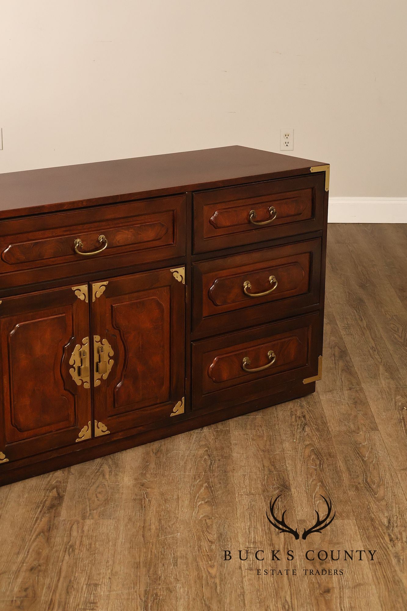 Bernhardt Vintage Campaign Style Door Chest