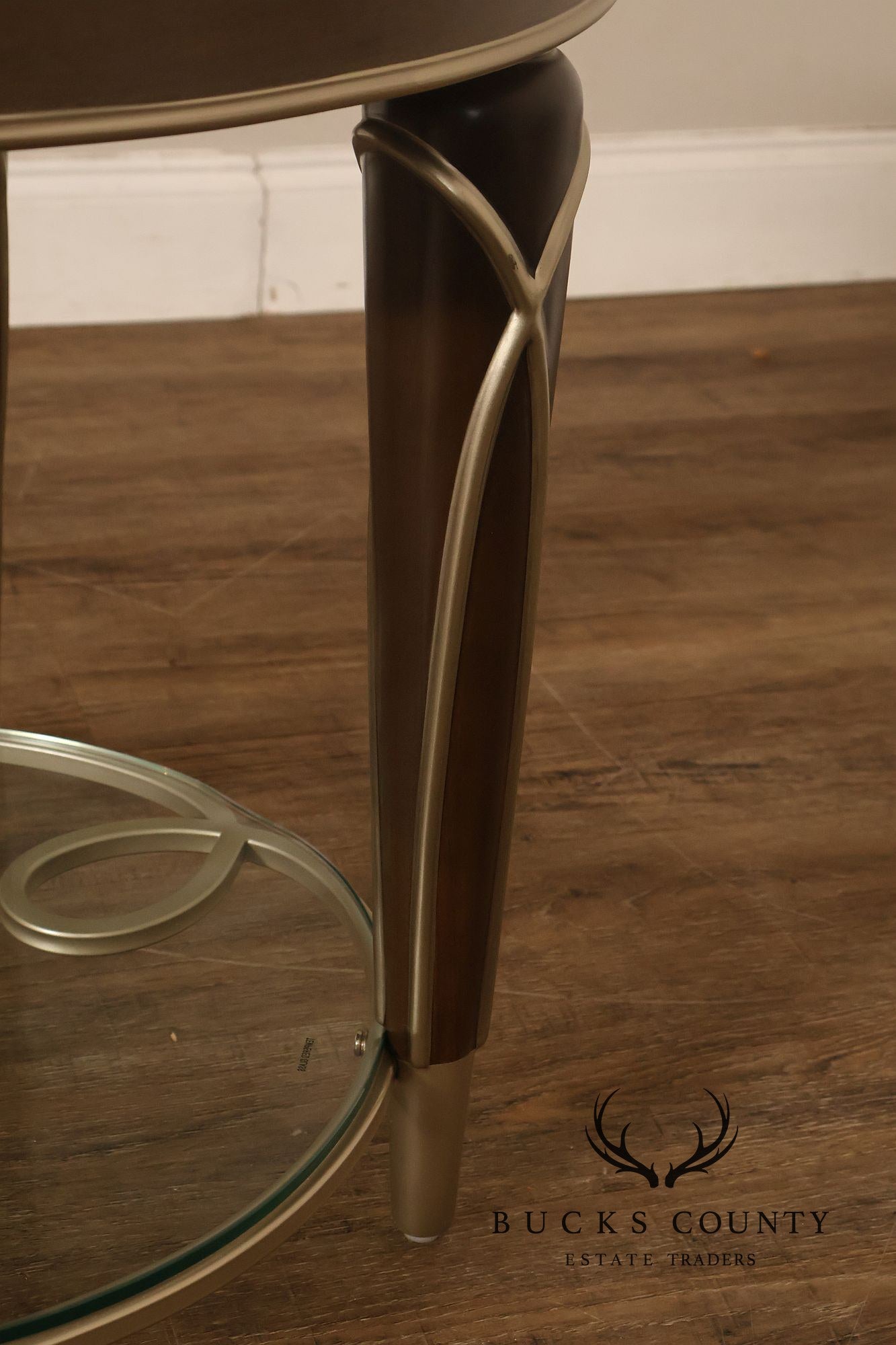 Michael Amini 'Villa Cherie' Round Two-Tier Side Table