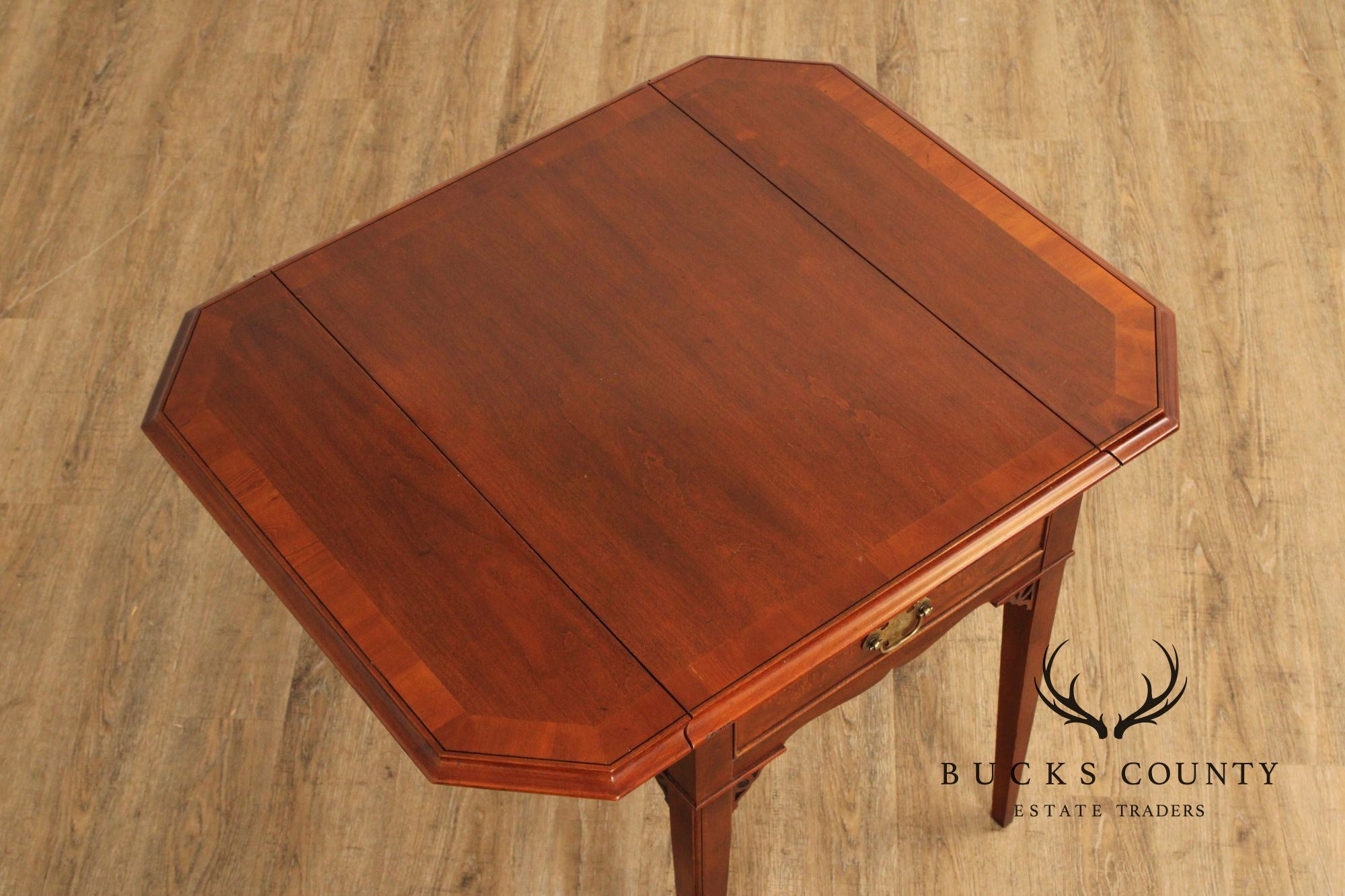 Hekman Traditional Cherry Drop Leaf Pembroke End Table