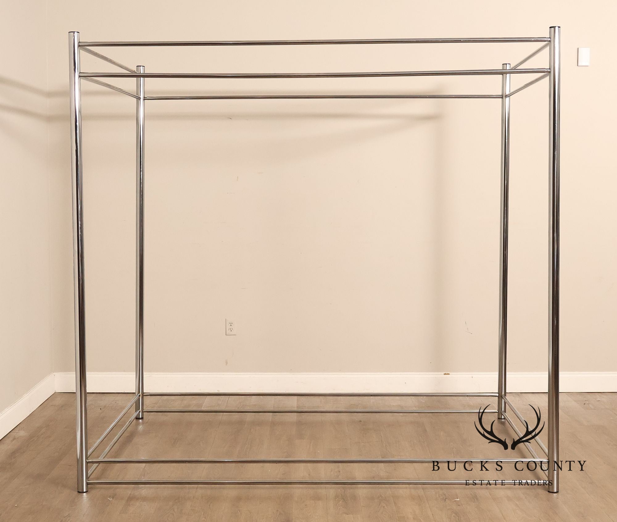 Modern Steel Queen Size Canopy Bedframe