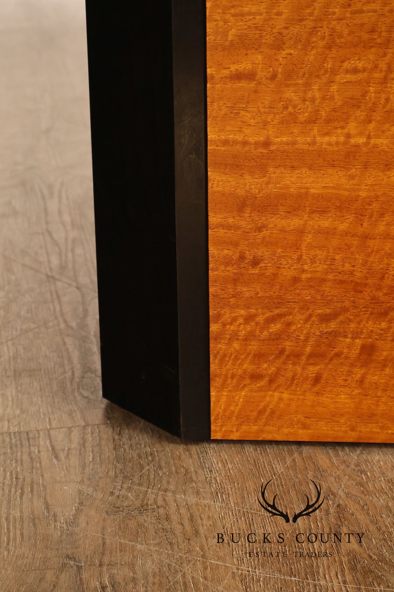 Honeycomb Style Glass Top Coffee Table With Figured Wood Base