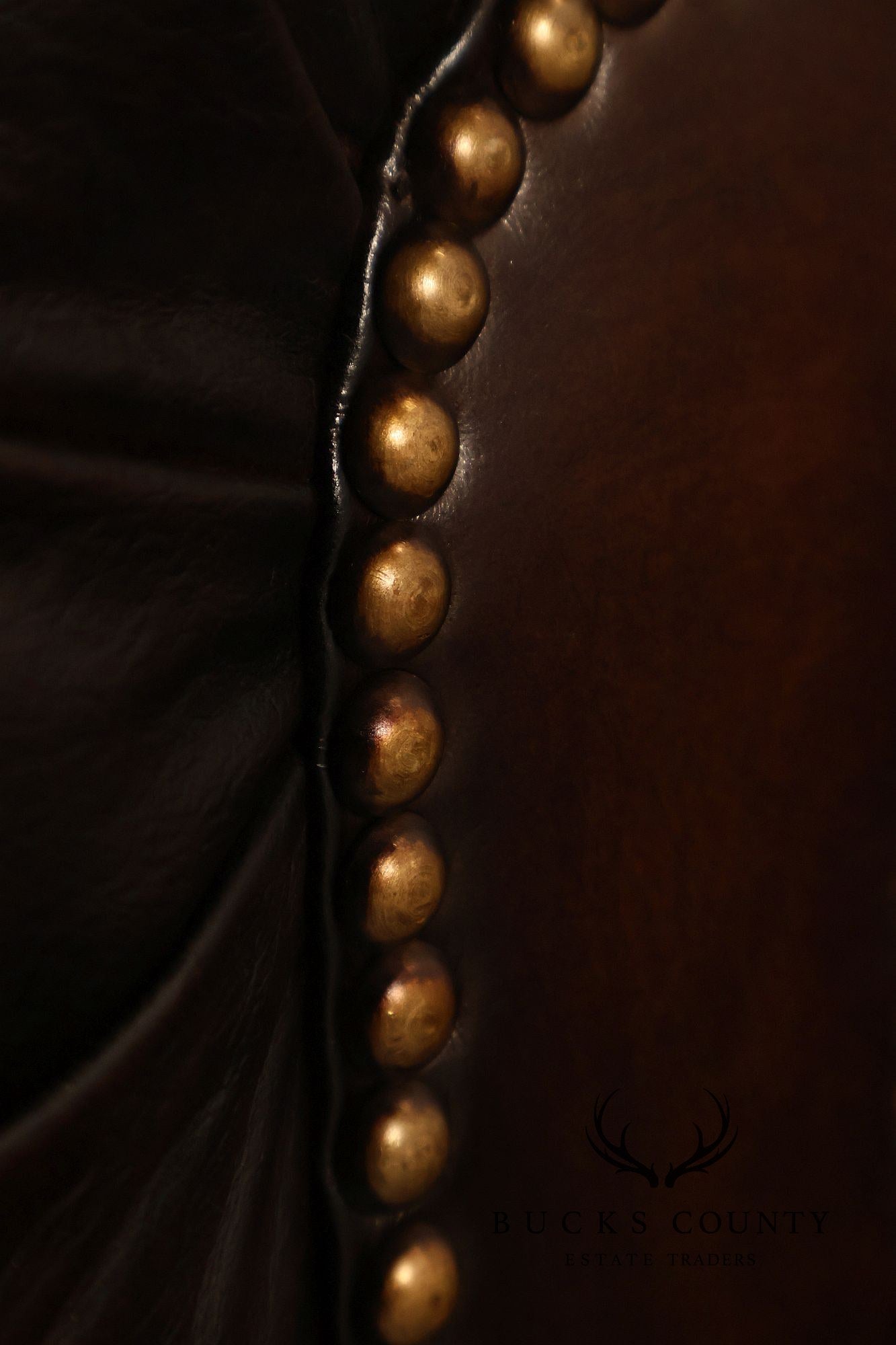 Chesterfield Style Dark Brown Tufted Leather Club Chair