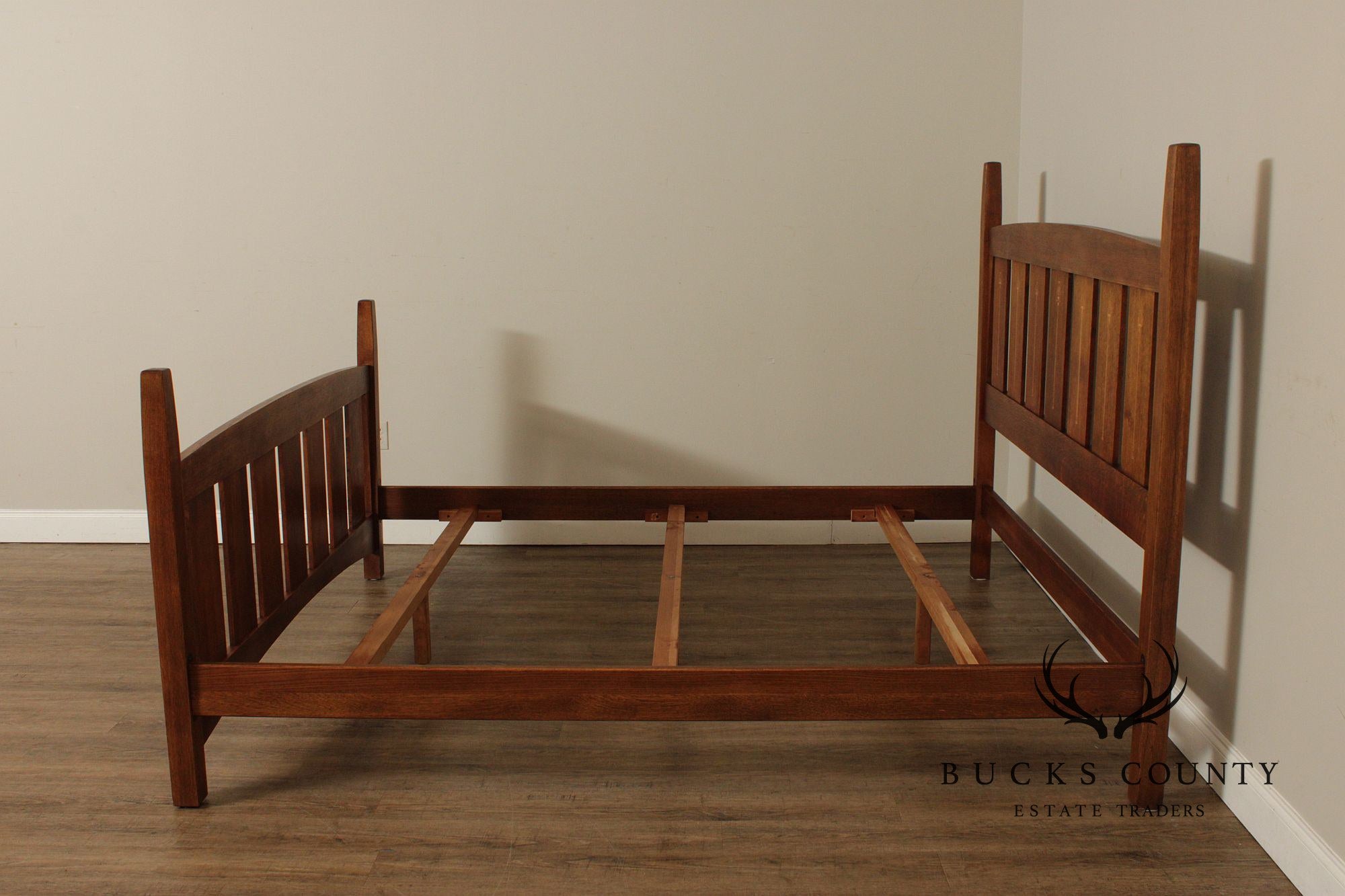 Stickley Mission Collection Inlaid Oak Harvey Ellis California King Bed