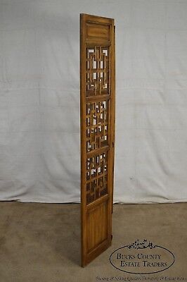 Mid Century Vintage Asian Style 3 Panel Room Divider Folding Screen