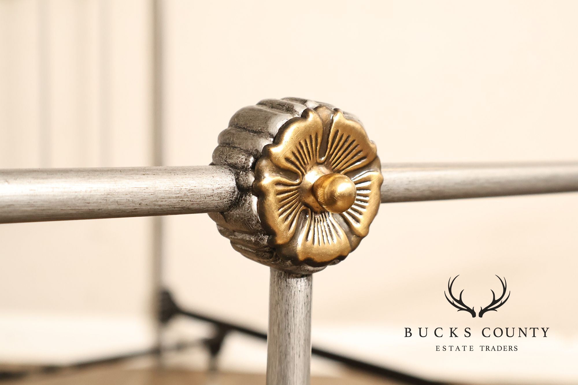 Contemporary Iron And Brass King Size Metal Bed Frame