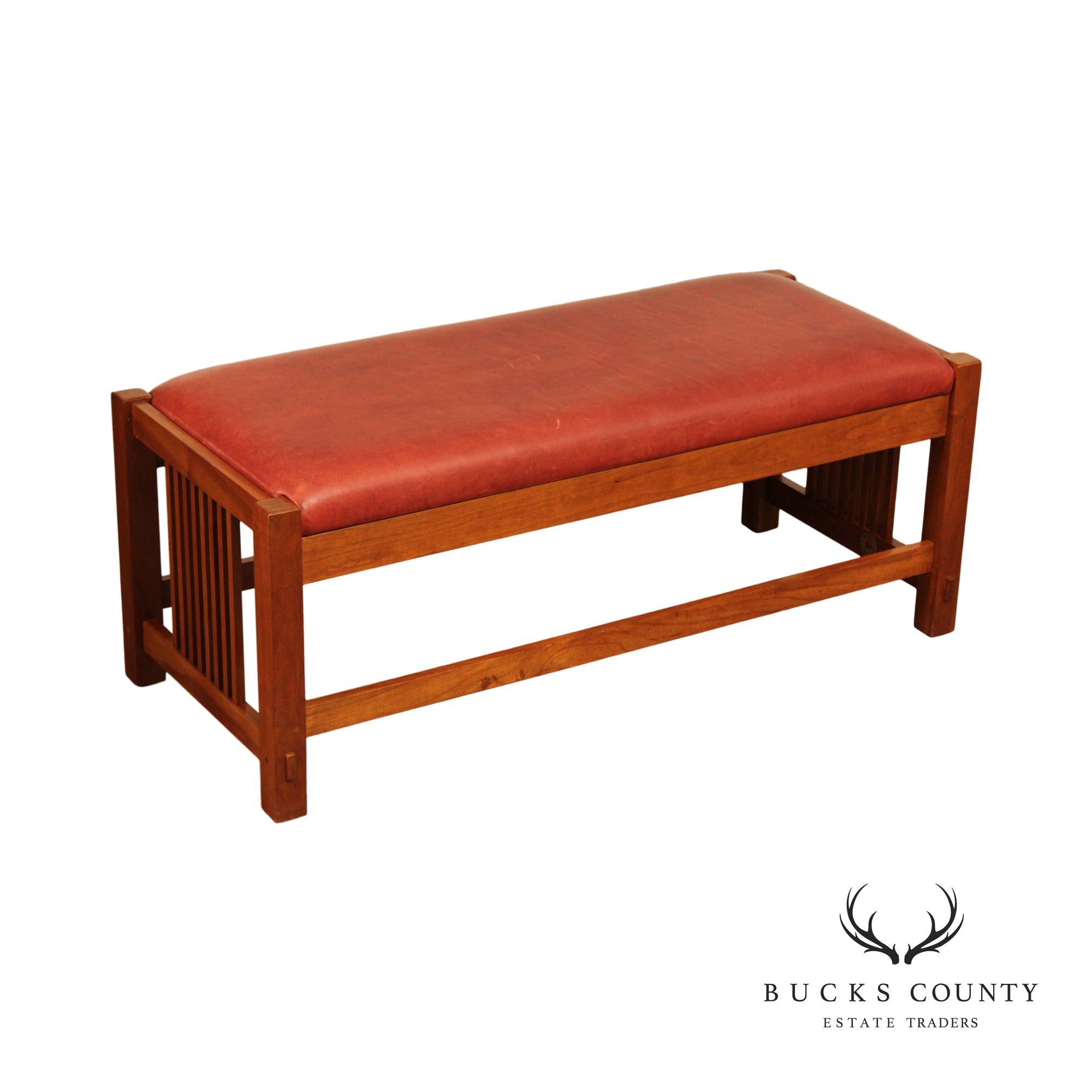 Stickley Mission Collection Cherry Spindle Bench
