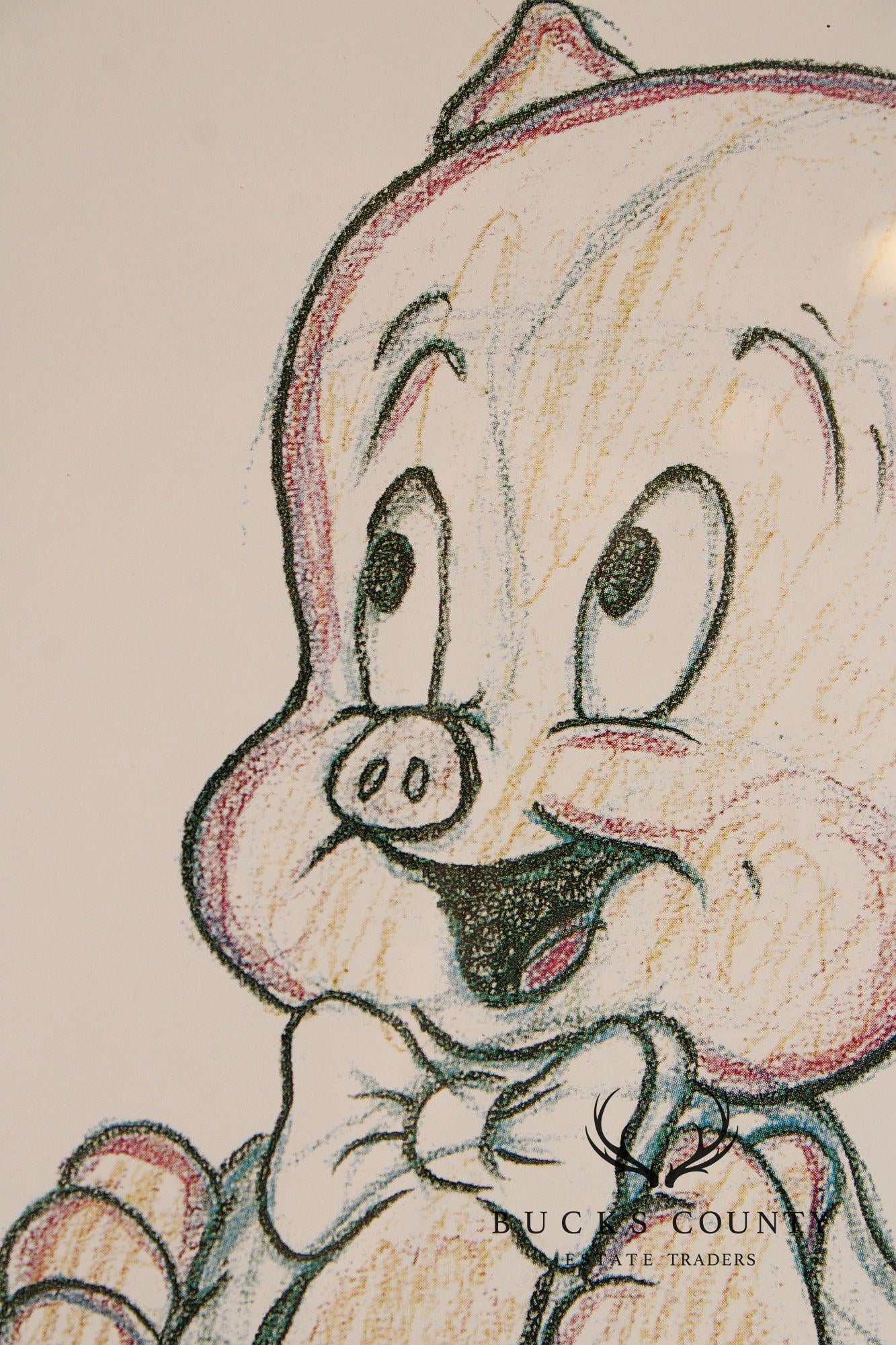 Virgil Ross Looney Tunes Character Sketch Lithograph