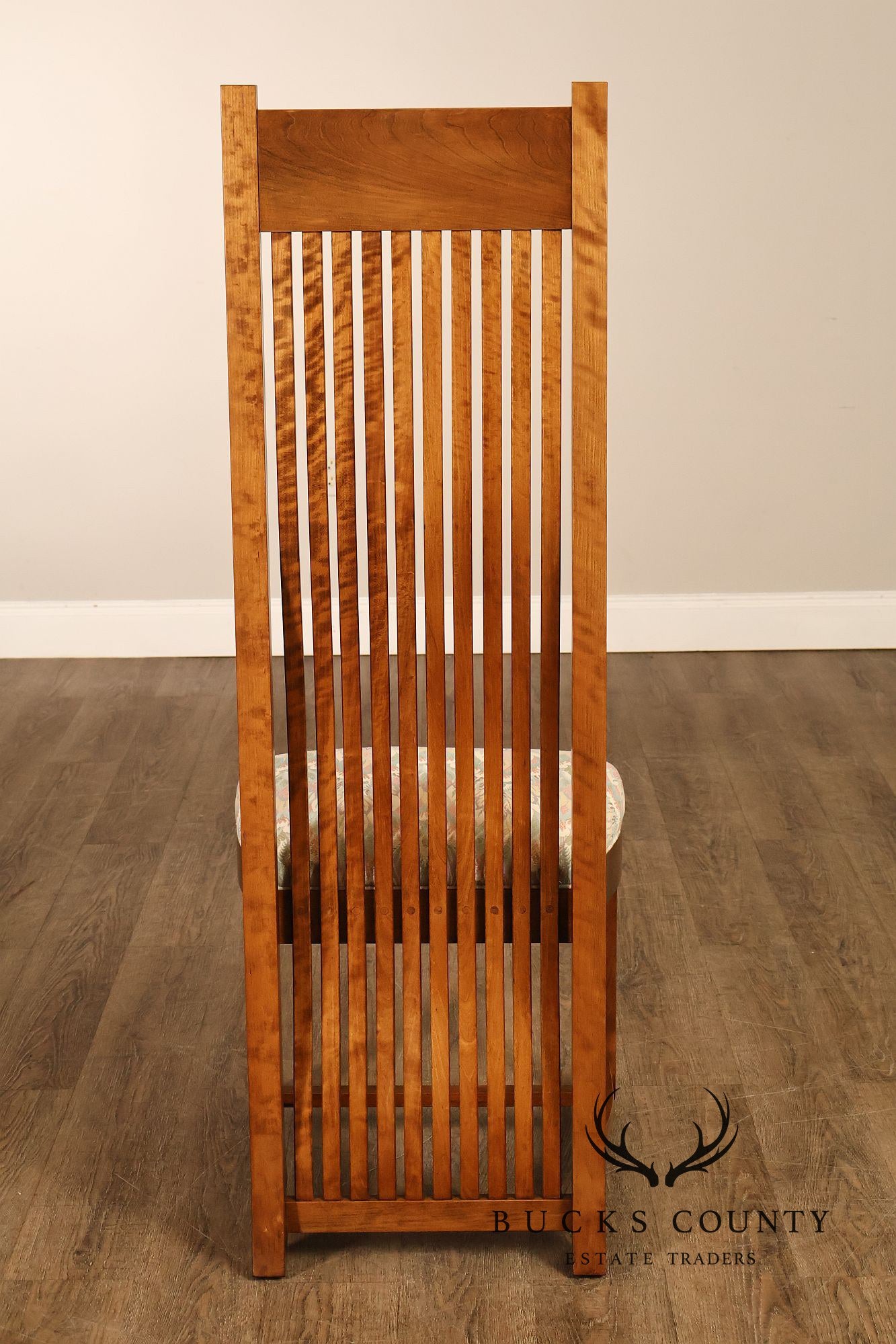 Paul Downs Cabinetmakers Set of Four Highback Spindled Cherry Dining Chairs