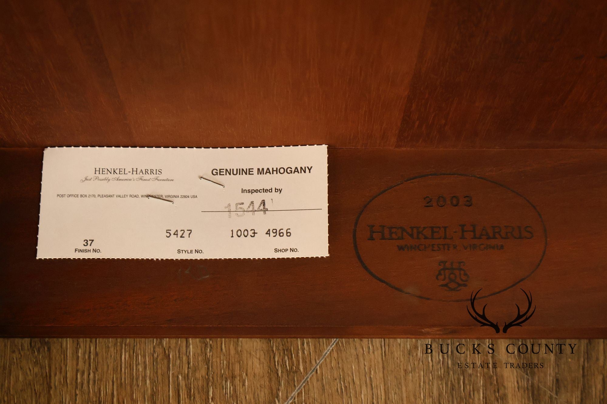 Henkel Harris Georgian Style Pair of Mahogany Side Tables