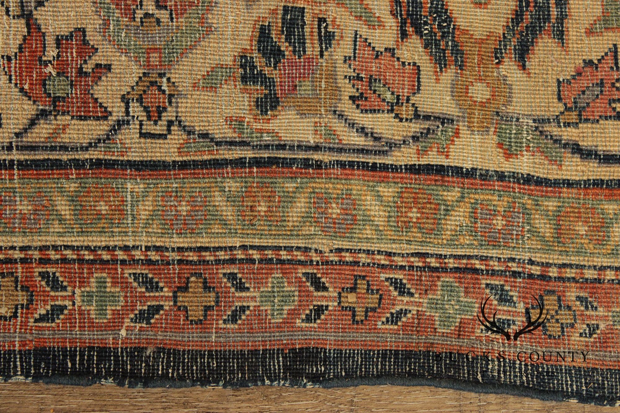 Antique Persian Bidjar Wool Area Rug 8' x 10'