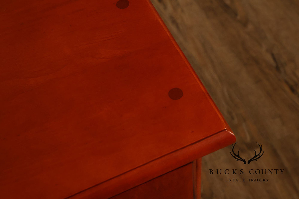 Traditional Maple One-Drawer Open Shelf Nightstand