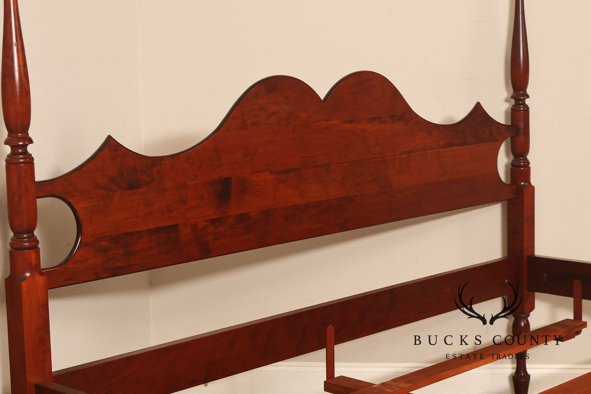 J.L. Treharn Sheraton Style King Maple Poster Bed