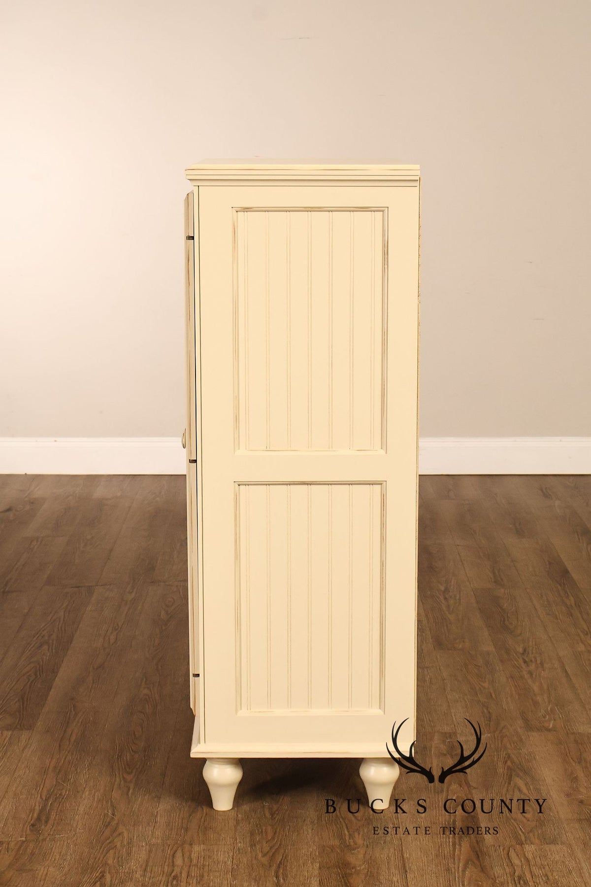 Coastal Style Painted Linen Cabinet