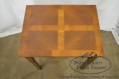 Old Colony Regency Style Yew Wood Nesting Tables