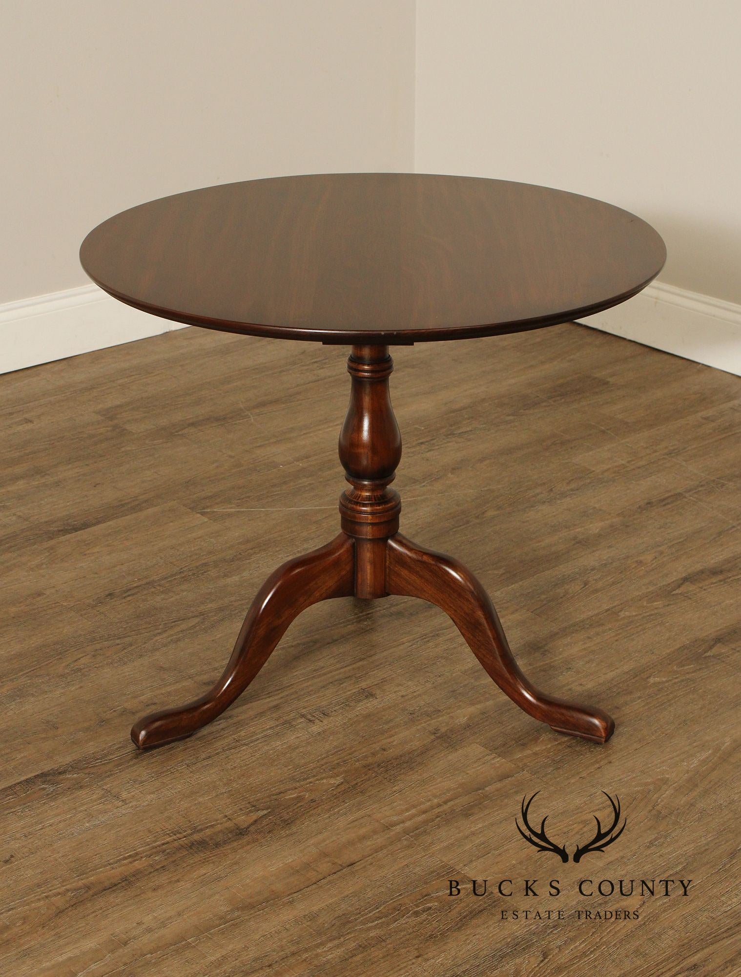 Harden Traditional Cherry Round Top Side Table